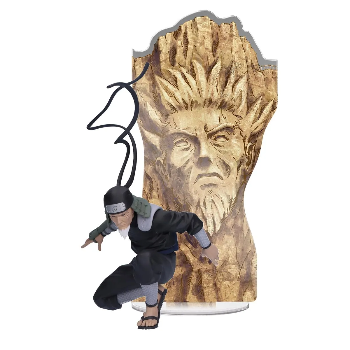 Banpresto Hiruzen Sarutobi Naruto Shippuden, pannello Spectacle, 7 cm, BP28808P multicolore, statuetta da collezione, ideale per i fan degli anime