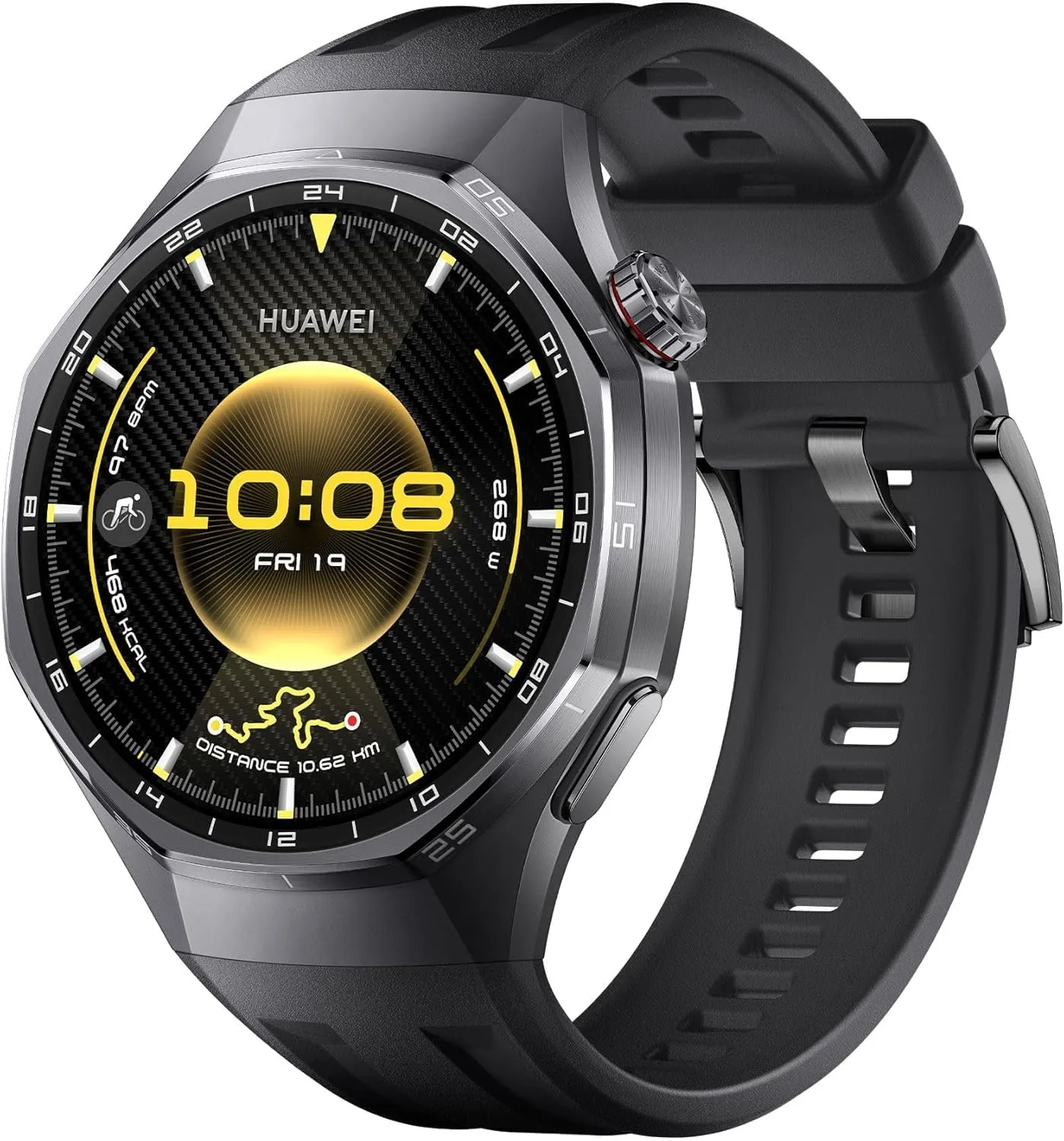 HUAWEI Orologio intelligente GT 6 Pro GPS 46 mm, touchscreen AMOLED da 1,47", durata della batteria fino a 21 giorni, ciclismo di livello professionale, oltre 100 modalità sport, iOS e Android