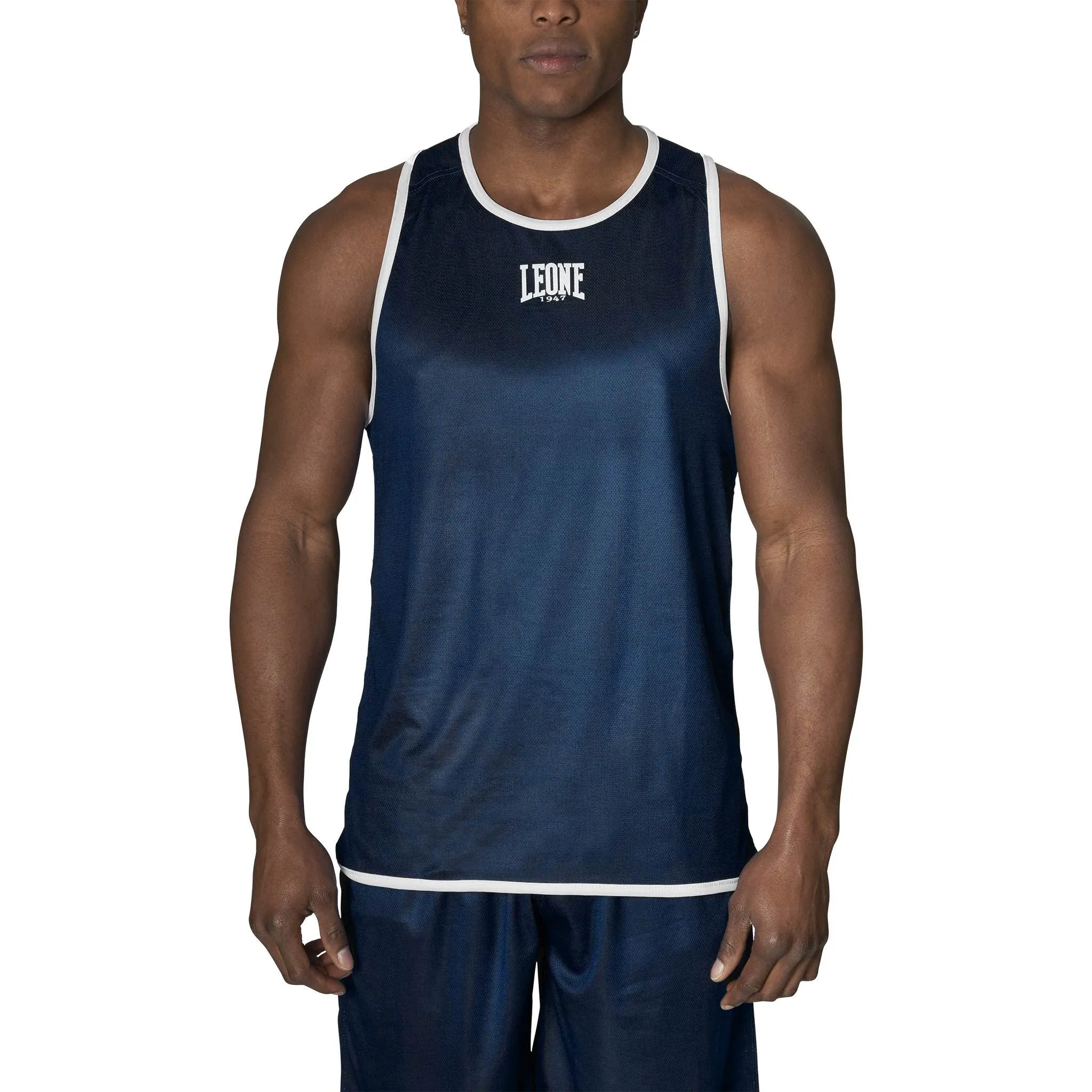 LEONE 1947, Canottiera Boxe Rosso/Blu, M, AB214