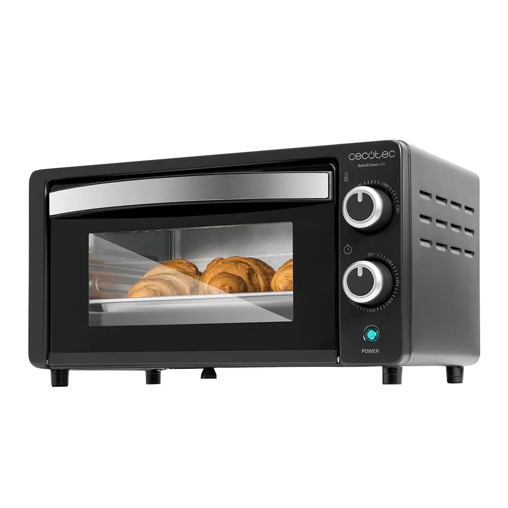 Cecotec Forno da tavolo Bake&Toast 1090 Black, 10 l, 1000 W, timer 60 min, temperatura regolabile fino a 230 °C, teglia, griglia e manico con pinze.