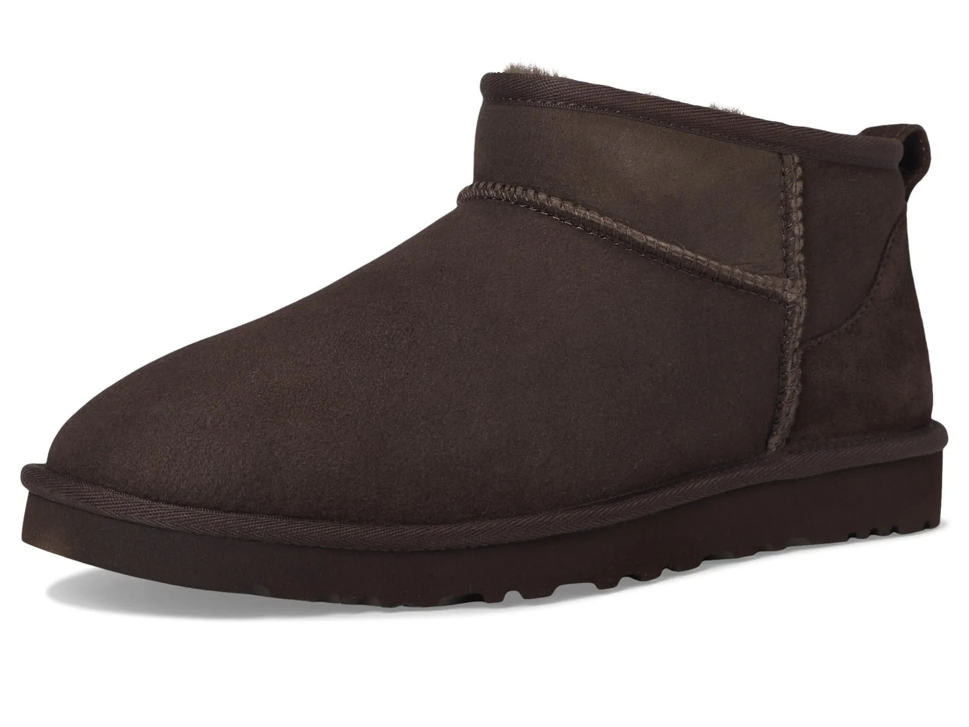 UGG Stivali da uomo Classic Ultra Mini in pelle Regen Fashion, Cacao in polvere, 44 EU