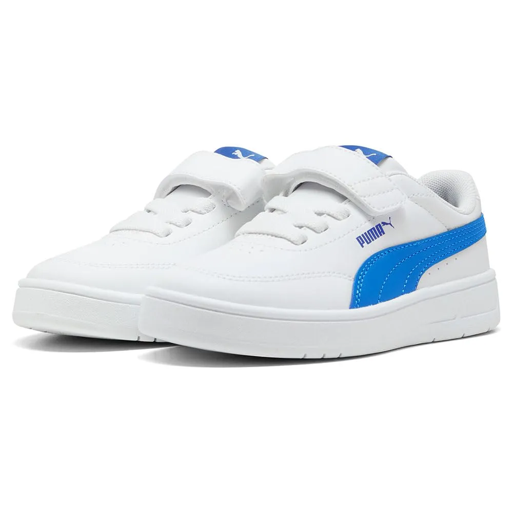 PUMA Court Classic Clean AC+ PS, Sneaker, White-Mountain Blue, 21 EU