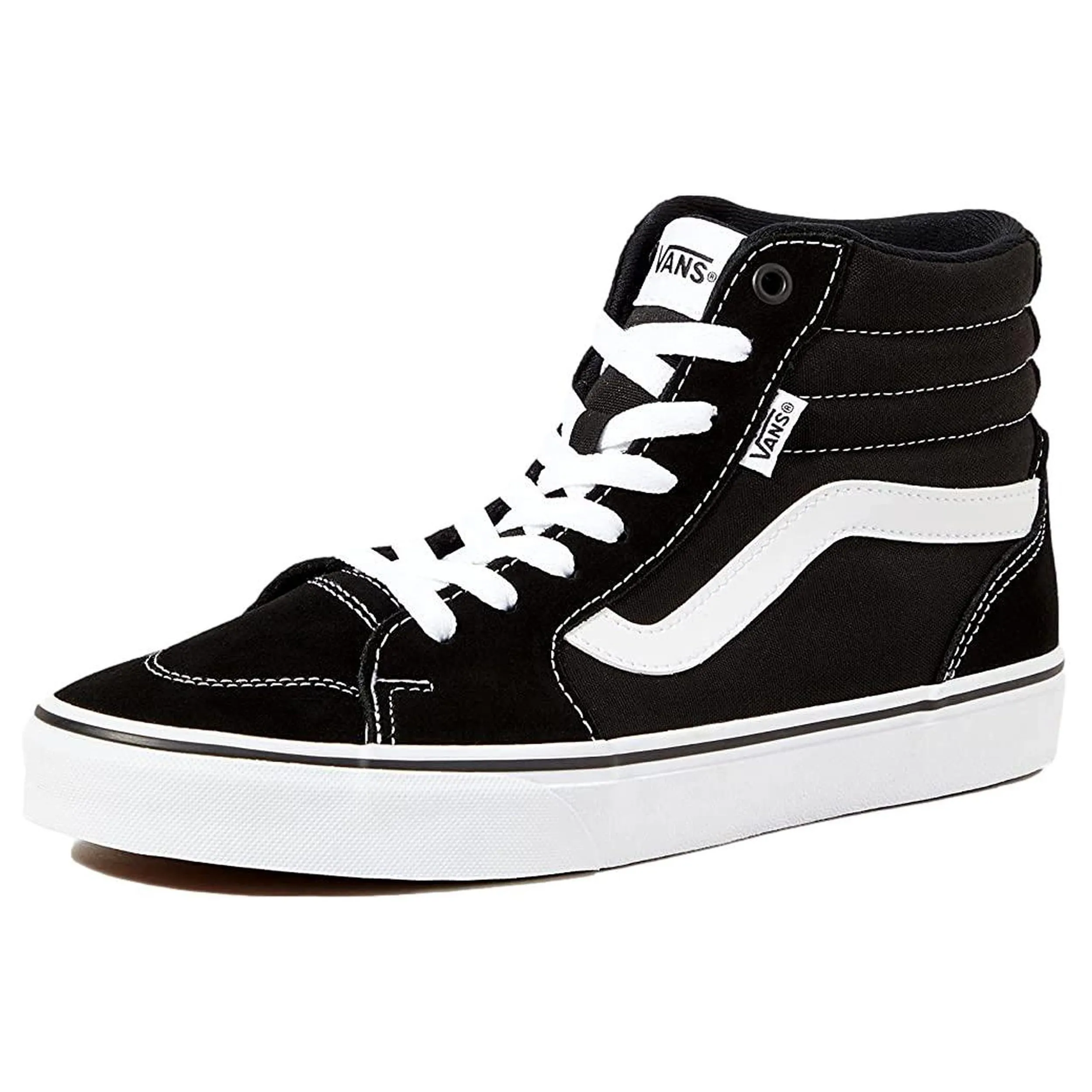 Vans Filmore Hi, Sneaker Donna, Suede Canvas Black White, 39 EU