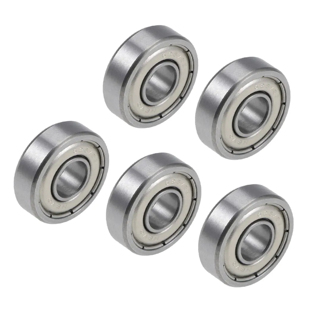 PATIKIL 6mm x 16mm x 5mm Profondo Scanalatura Sfere Cuscinetti, 5 Pezzi Cromo Acciaio Cuscinetto a Sfera a Gola Profonda per Potenza Trasmissione, R1660ZZ