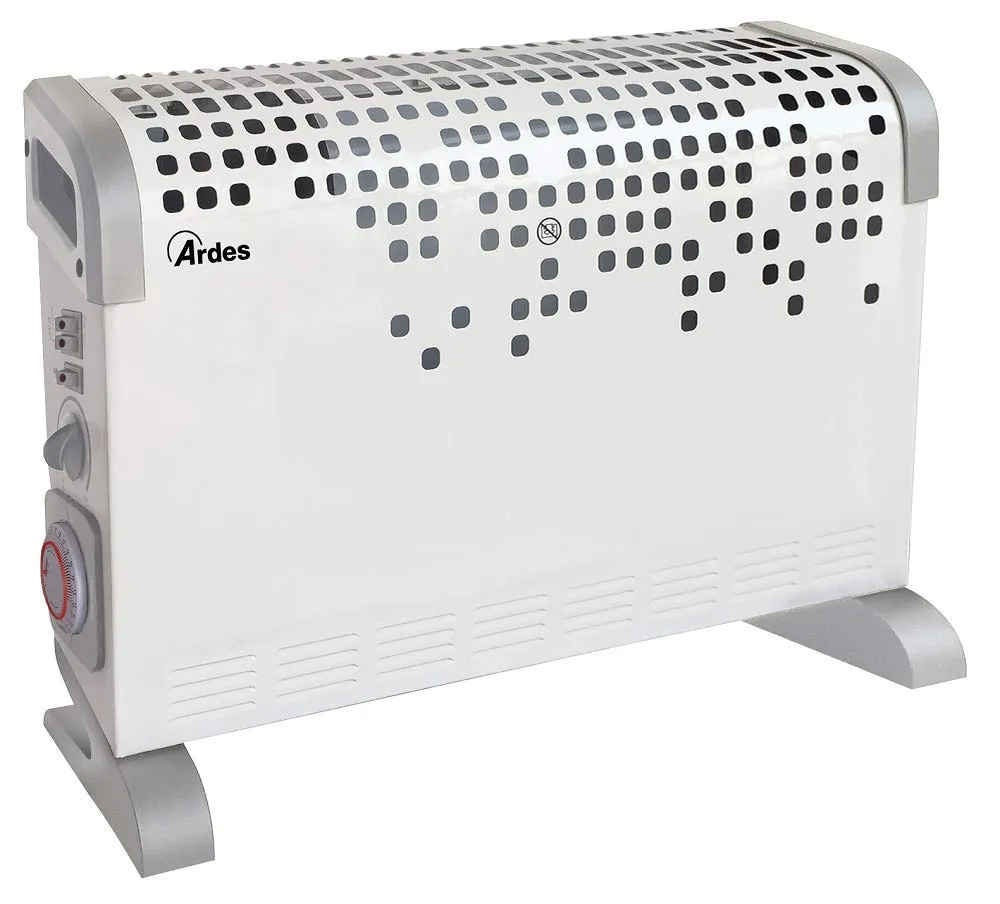 ARDES | AR4C03T Termoconvettore Elettrico TURBINE TIME 1600/1800W, Stufa Elettrica per Riscaldare Casa e Ufficio, Termoconvettore Con Timer 24H e Termostato, Termo Convettore Aria Calda 3 Potenze