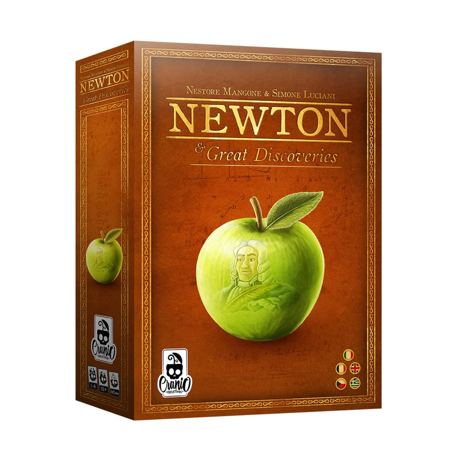 Cranio Creations - CC289, Newton nuova edizione Gioco da Tavolo Multilingua, Rosso
