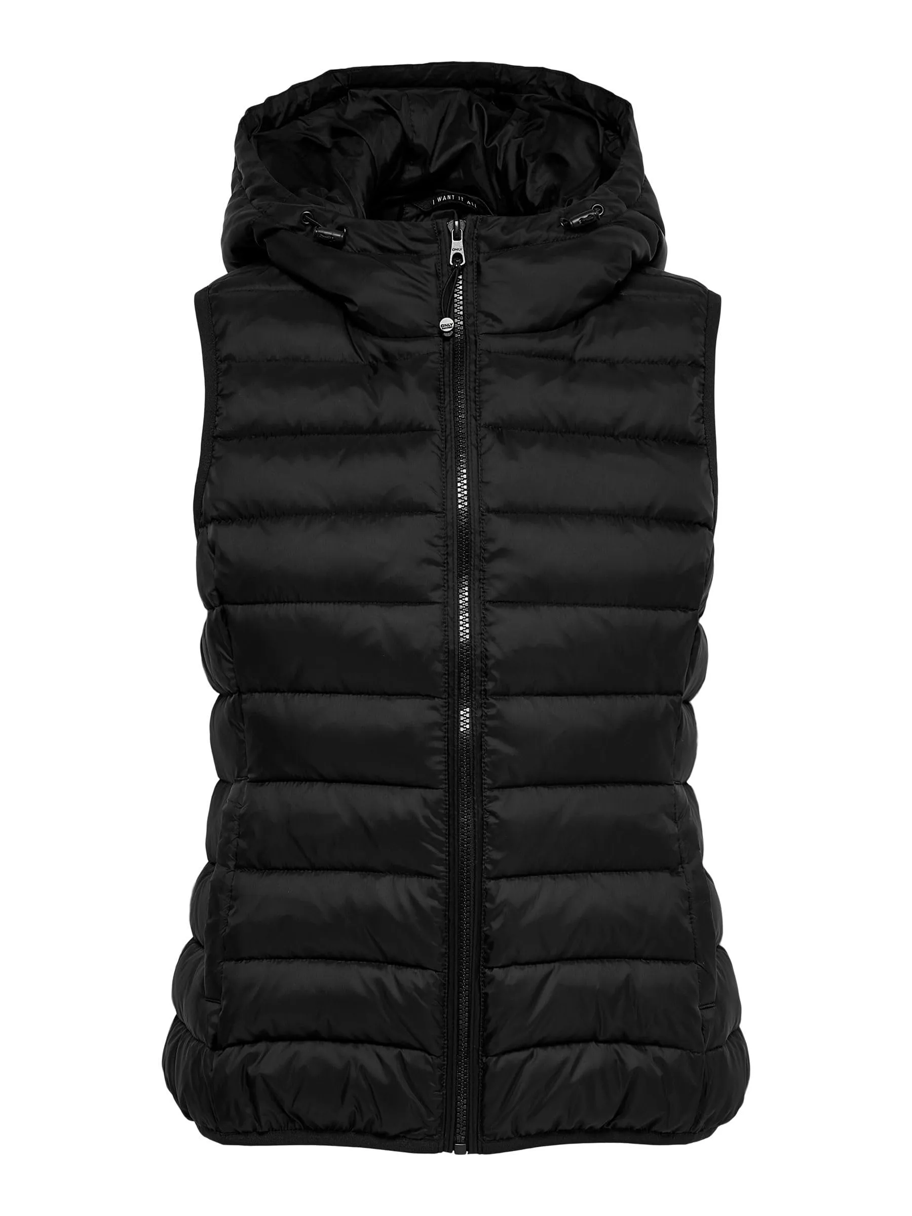 Only Onlnewtahoe Hood Waistcoat Otw Noos, Gilet Donna, Nero, XL