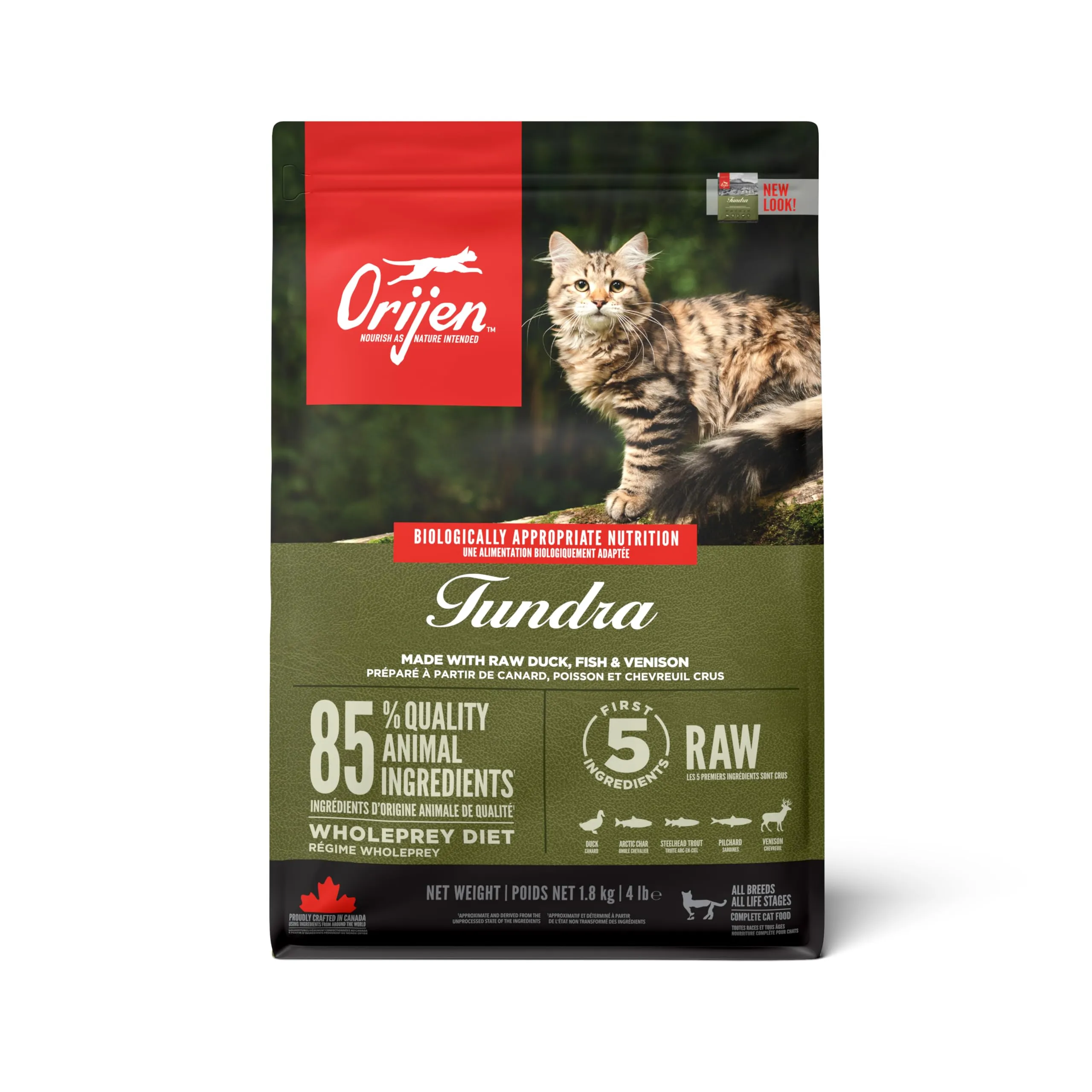 Orijen Cat Food Fit & Trim – Cibo per Gatto, Sacco, 1.8 kg (Confezione da 1), 1800 unità