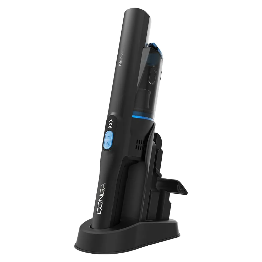 Cecotec Aspirapolvere portatile senza fili Conga Rockstar Micro + Animal. 200 W, Motore digitale brushless, 20 kpa, 2 modalità: Turbo ed Eco, CyclonicSystem, Autonomia 40 min, Luce, Kit accessori