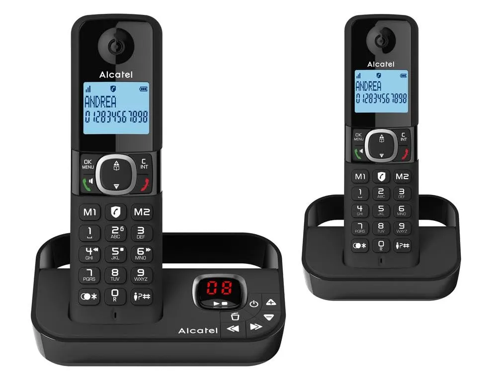 ALCATEL F860 Cordless CSegreteria+Aggiuntivo - Nero Marca