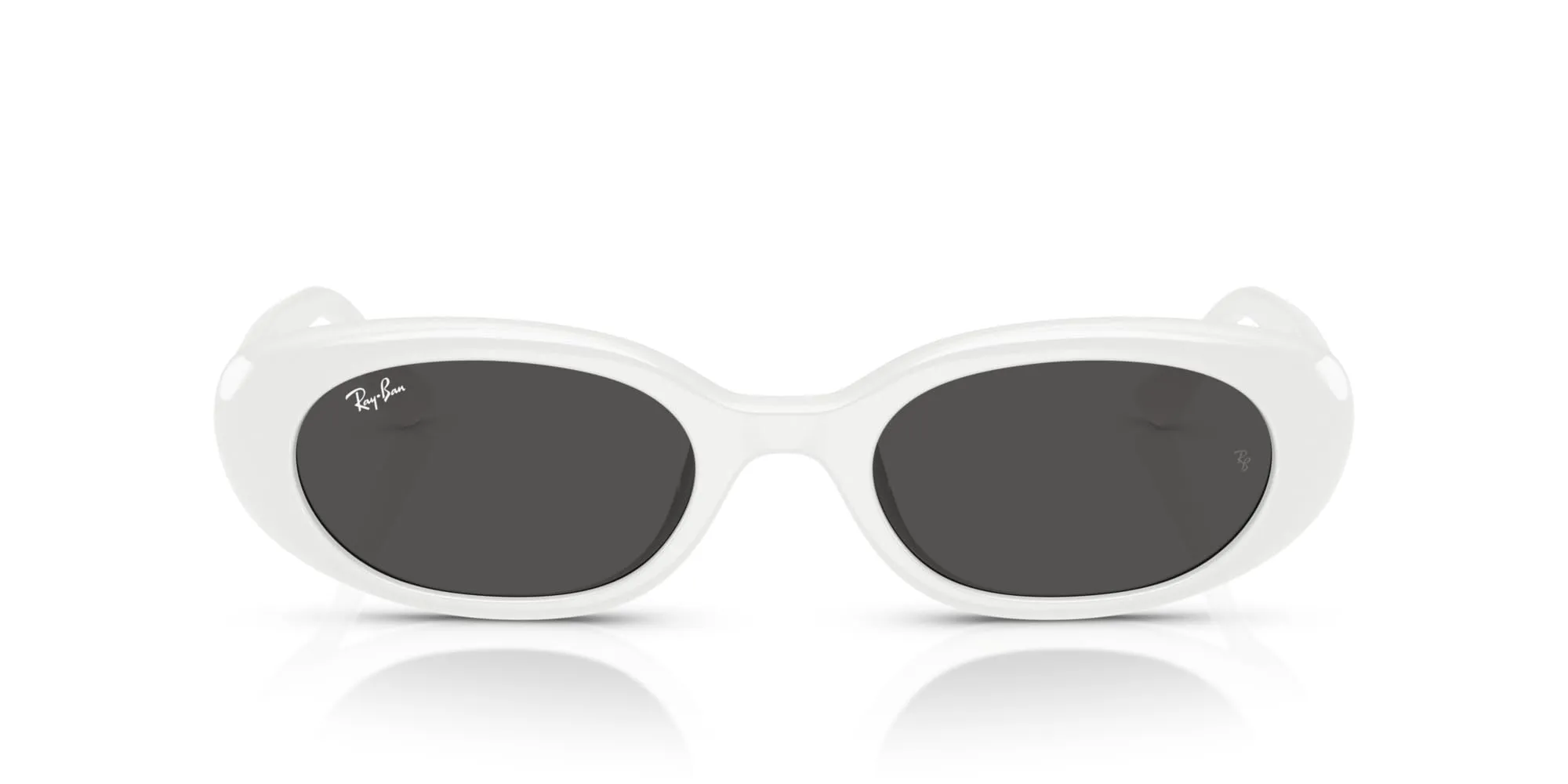 Ray-Ban Occhiali da sole unisex Rb4441d, Bianco/Marrone scuro, 53 mm