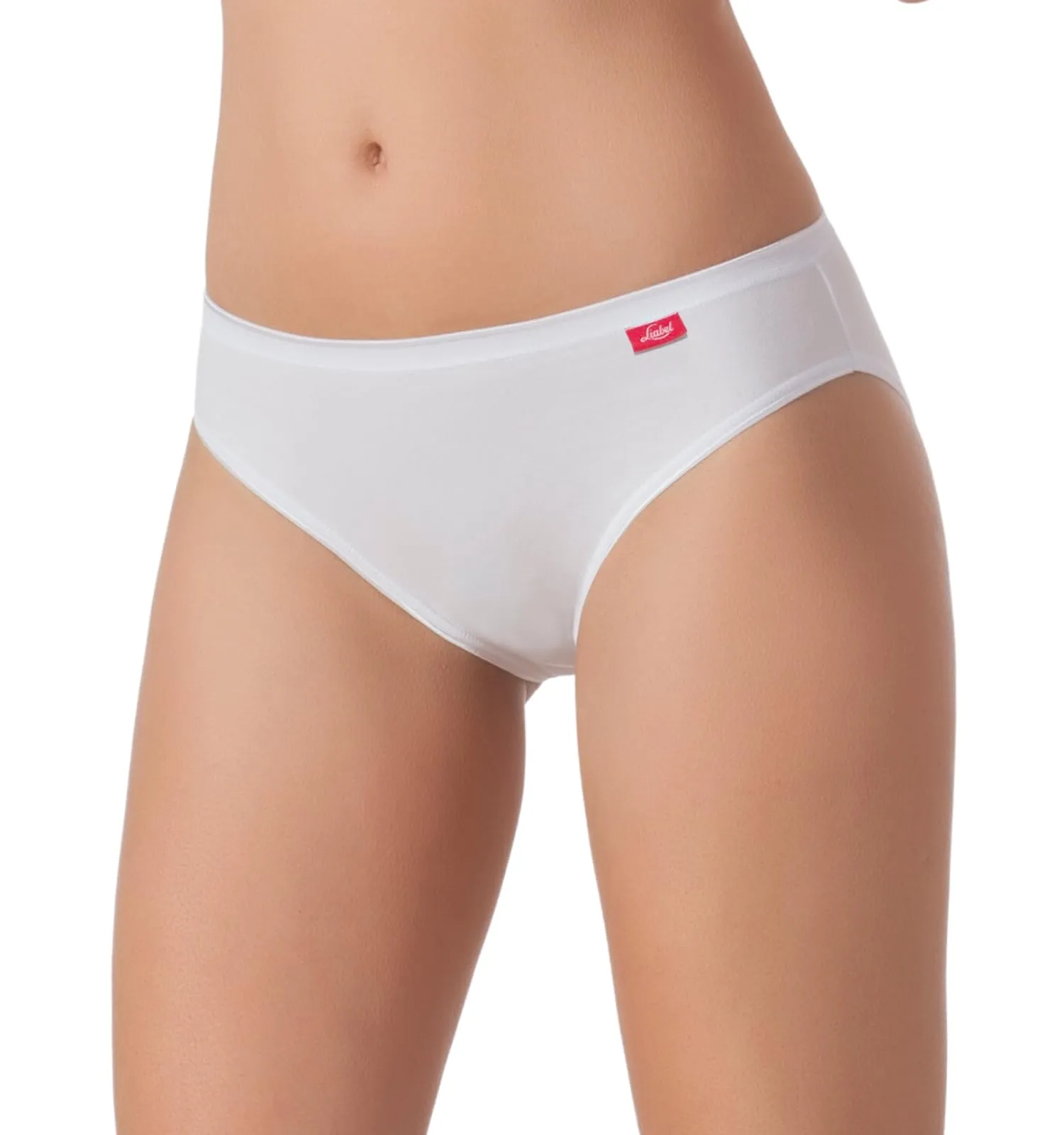 Intimitaly Liabel - Slip Donna Cotone Pacco da 6 Mutande Donna Elastico Comfort Cotone Nere o Bianche Anti Irritazioni Cotone sulla Pelle (5, Bianco)