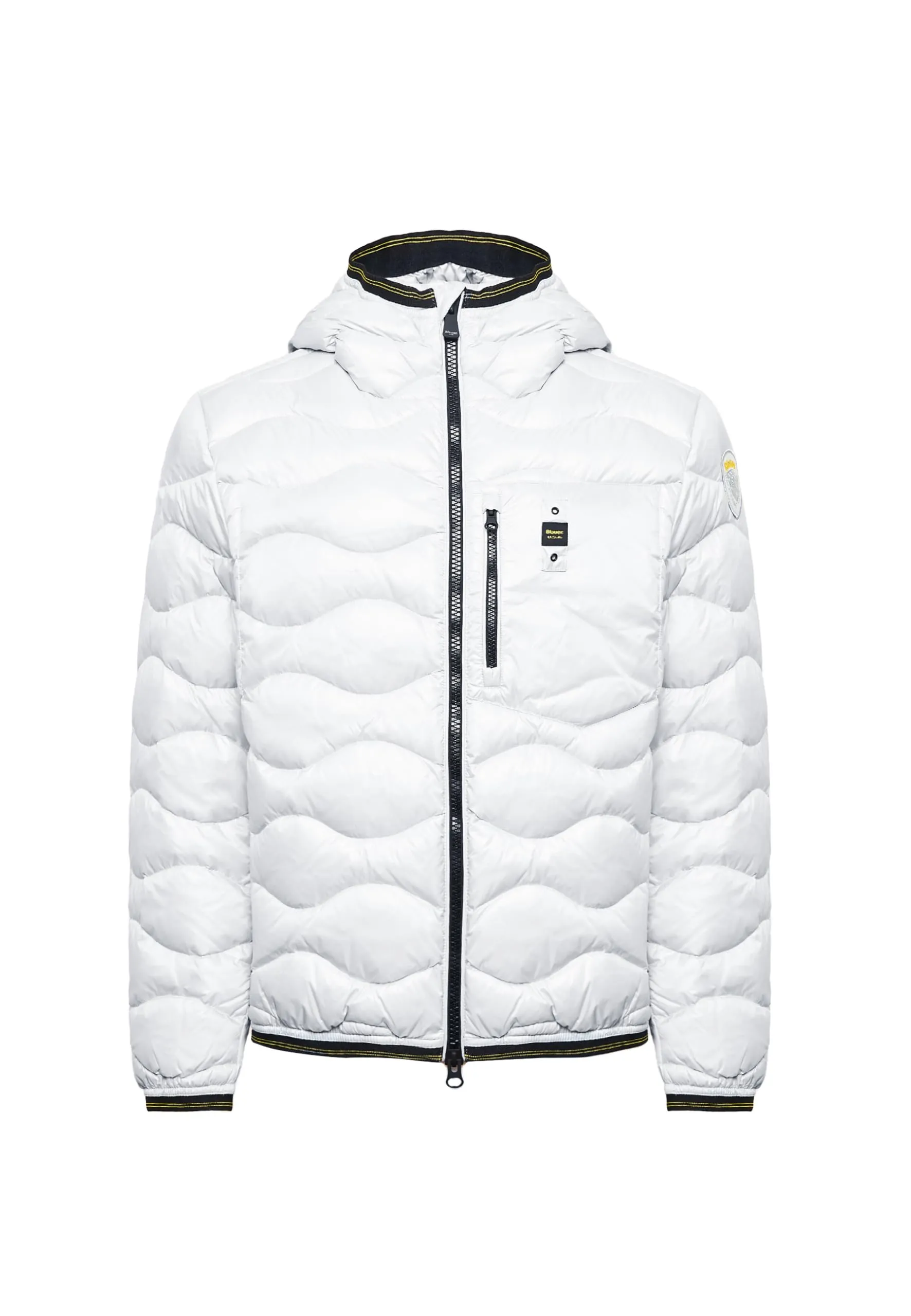 Blauer GIACCA IN PIUMINO BIANCO ONDULATO WAVE Tg L