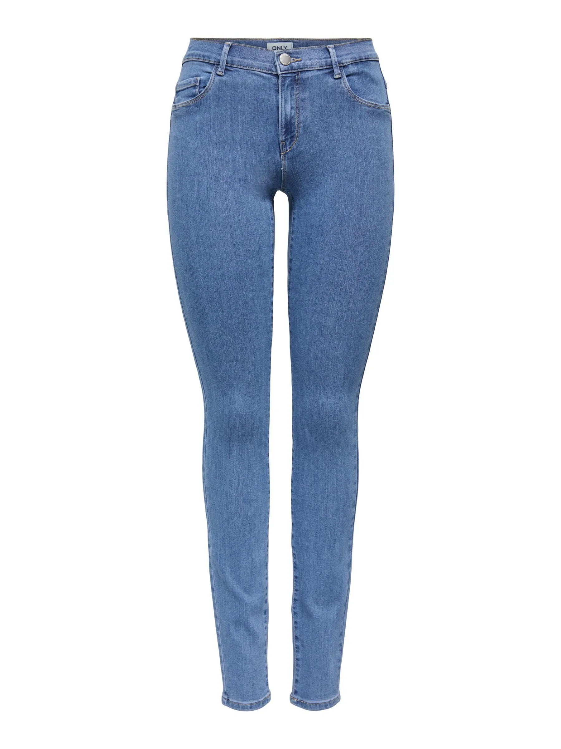 Only Onlrain Life Reg Skinny DNM Noos Jeans, Media Blu Denim, M / 32L Donna