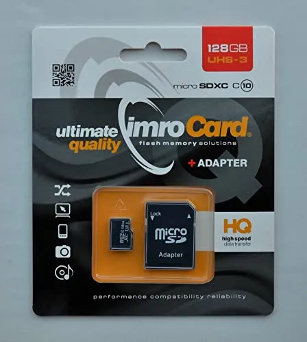 Adattatore Memory Card Imro Microsd 128Gb / Class 10 Uhs3