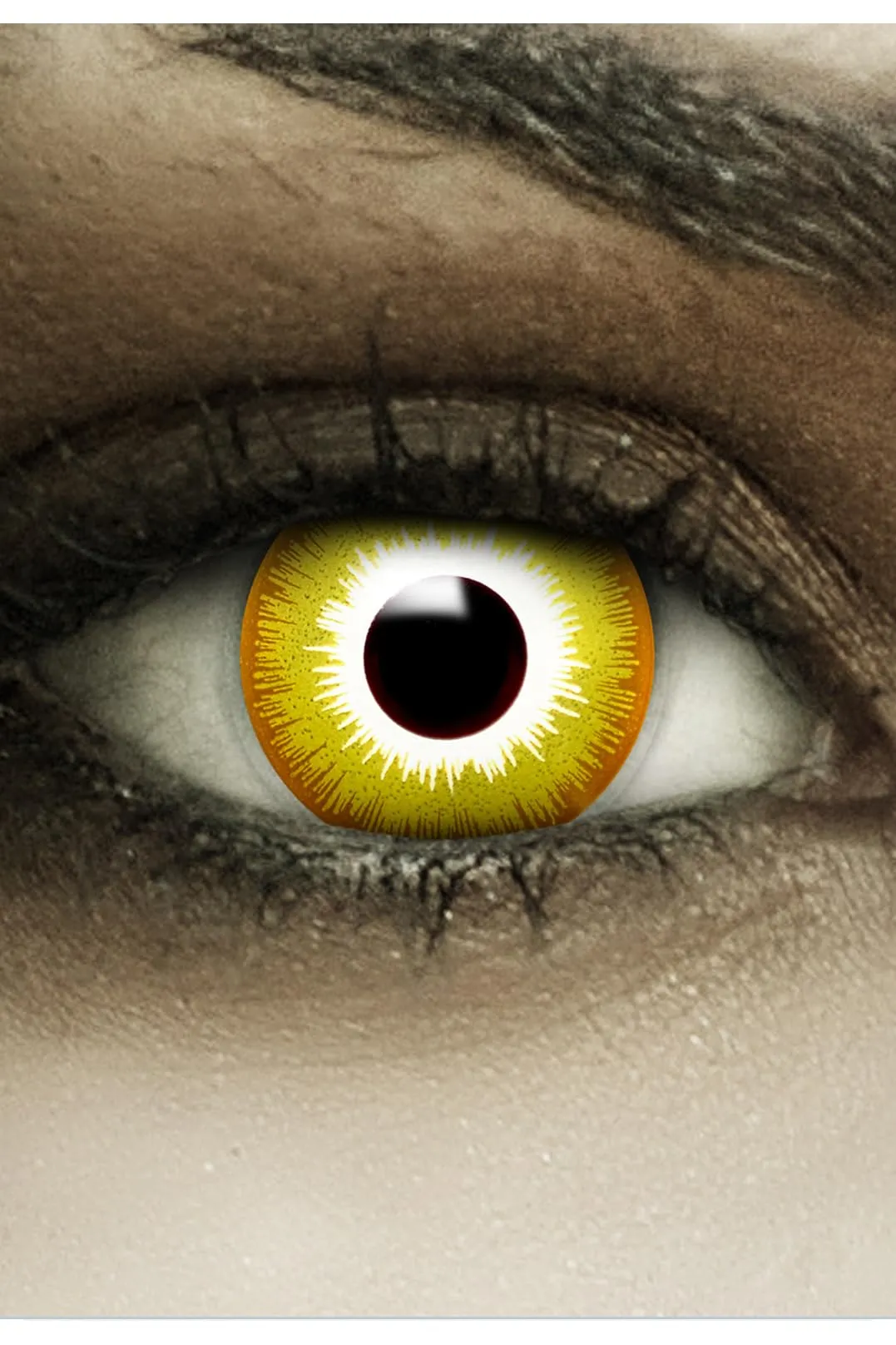 FXCONTACTS Lenti a contatto colorate AVATAR gialle, 2 pz (1 paio) lenti morbide monouso senza correzione – Ideali per costumi di Halloween, carnevale e cosplay