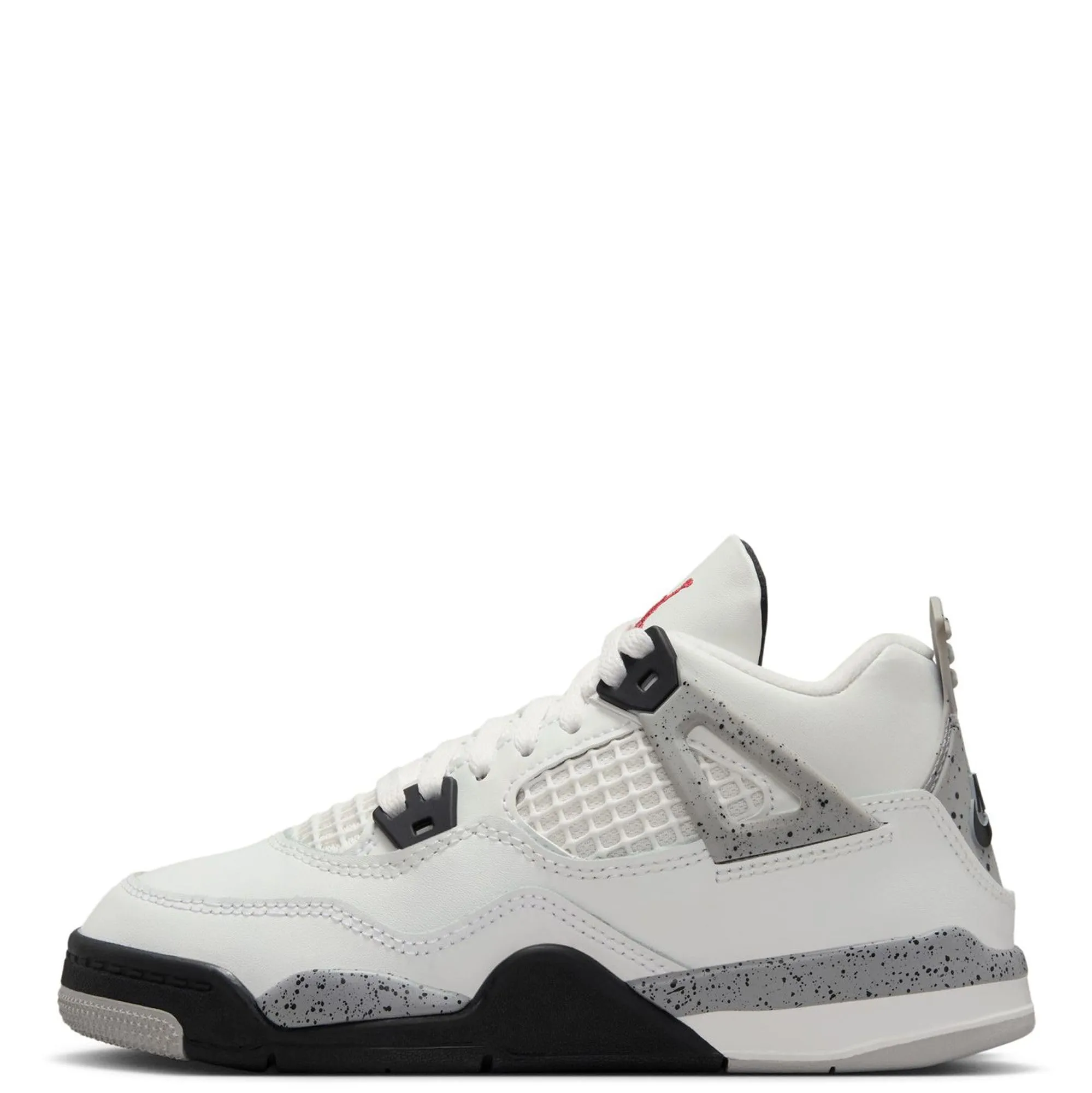 Nike Air Jordan 4 Retro Grade Scarpe da scuola per bambini, Summit Bianco/Rosso Fuoco, 10.5 Little Kid