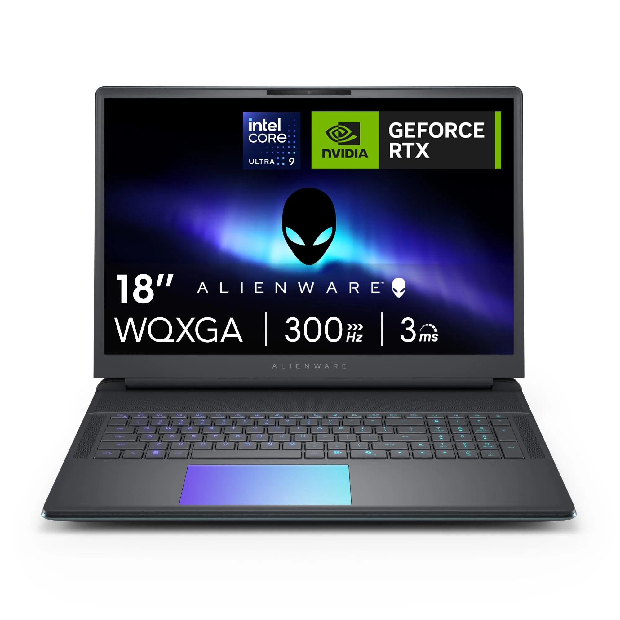 Alienware 18 Area-51 Laptop Gaming 18" WQXGA 300Hz G-Sync, Intel Core Ultra 9 275HX Series 2, Nvidia GeForce RTX 5080, 32GB DDR5 RAM, 2TB SSD, Windows 11 Home, Cryo-tech, AlienFX RGB QWERTY