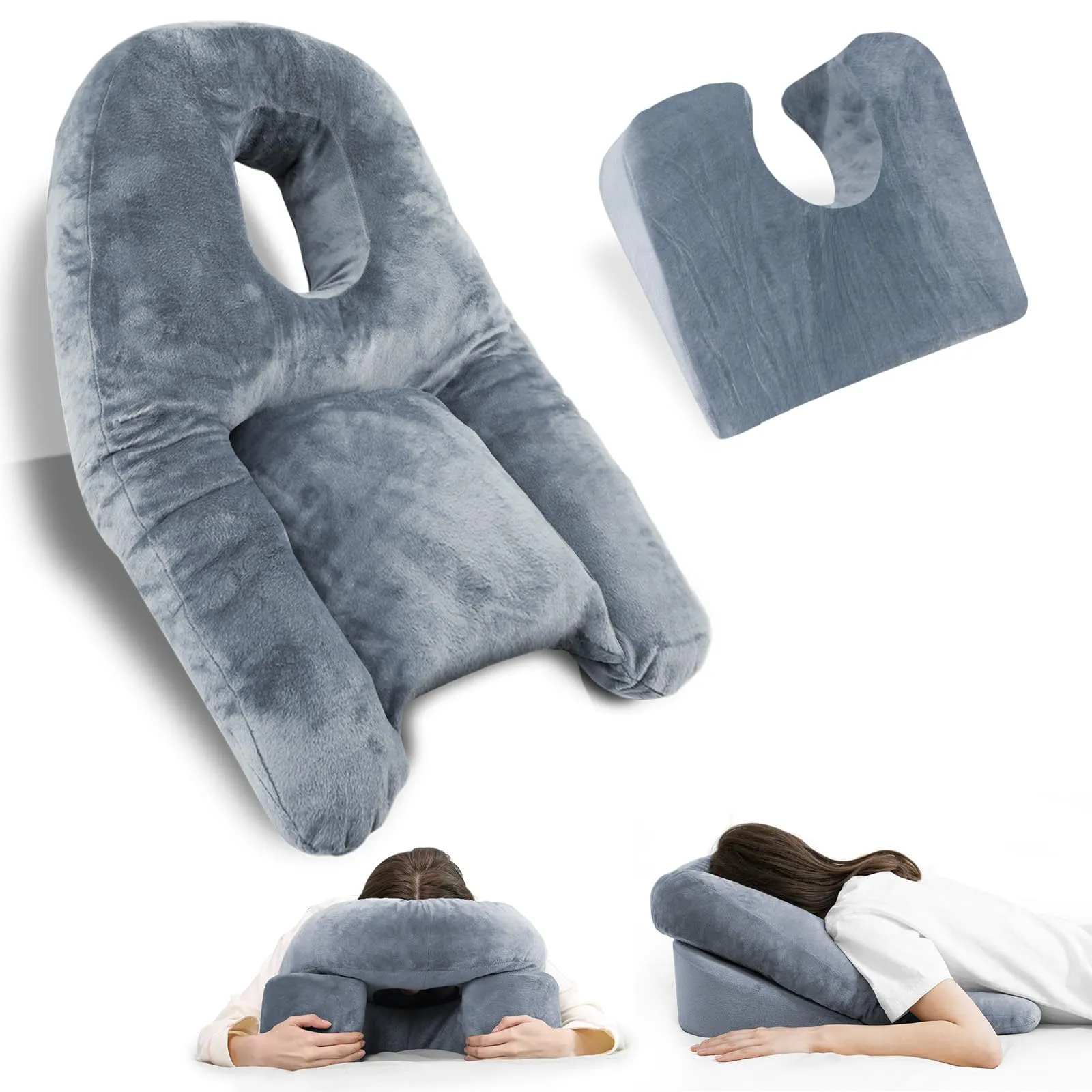 HOMCA Cuscino a Faccia in Giù per Dormire, Traspirante Cuscino Retinico per Post-Vitrectomia, Foro Maculare E Distacco Della Retina Post-Intervento Chirurgico, Cuscino Prono per Massaggio, 70x46cm