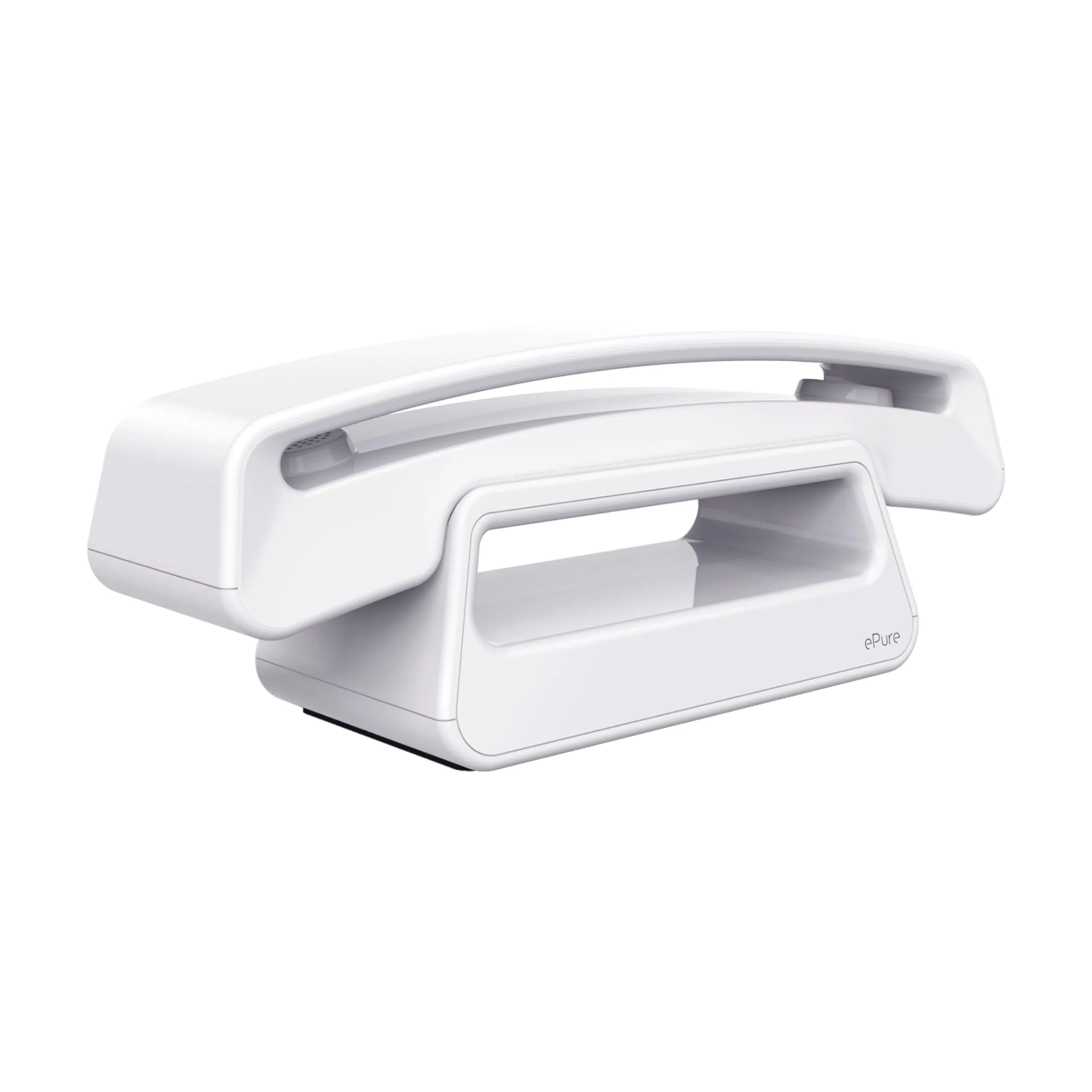 ALCATEL ePure Iconic - Telefono fisso cordless DECT - Design vintage - Grande display grafico ad alta leggibilità - Vivavoce - Funzione blocco chiamate - Bianco