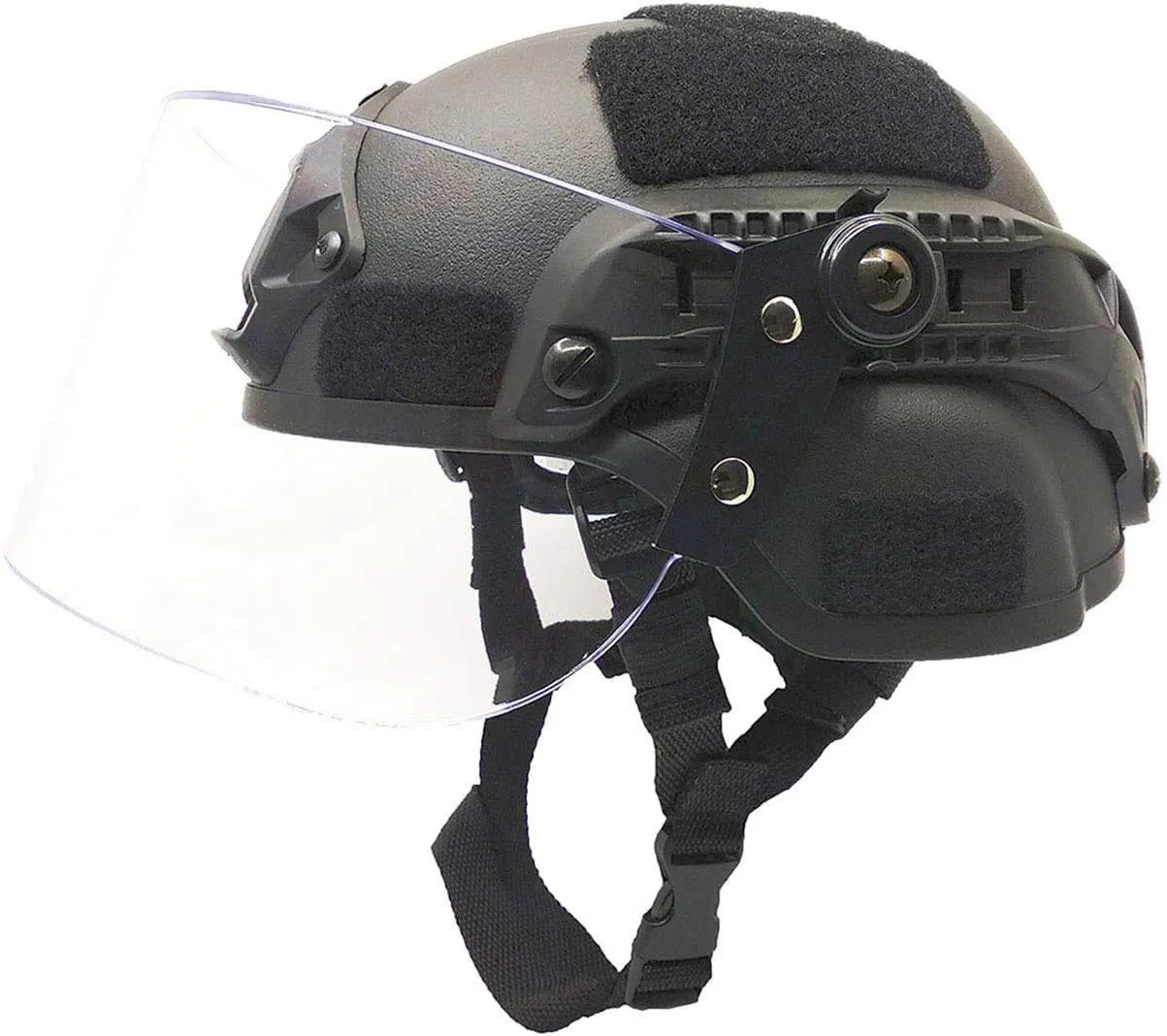 Casco protettivo tattico Airsoft, casco tattico MICH 2000 Action Version con staffa NVG e maschera visiera antivandalo per giochi Airsoft Paintball CS all'aperto