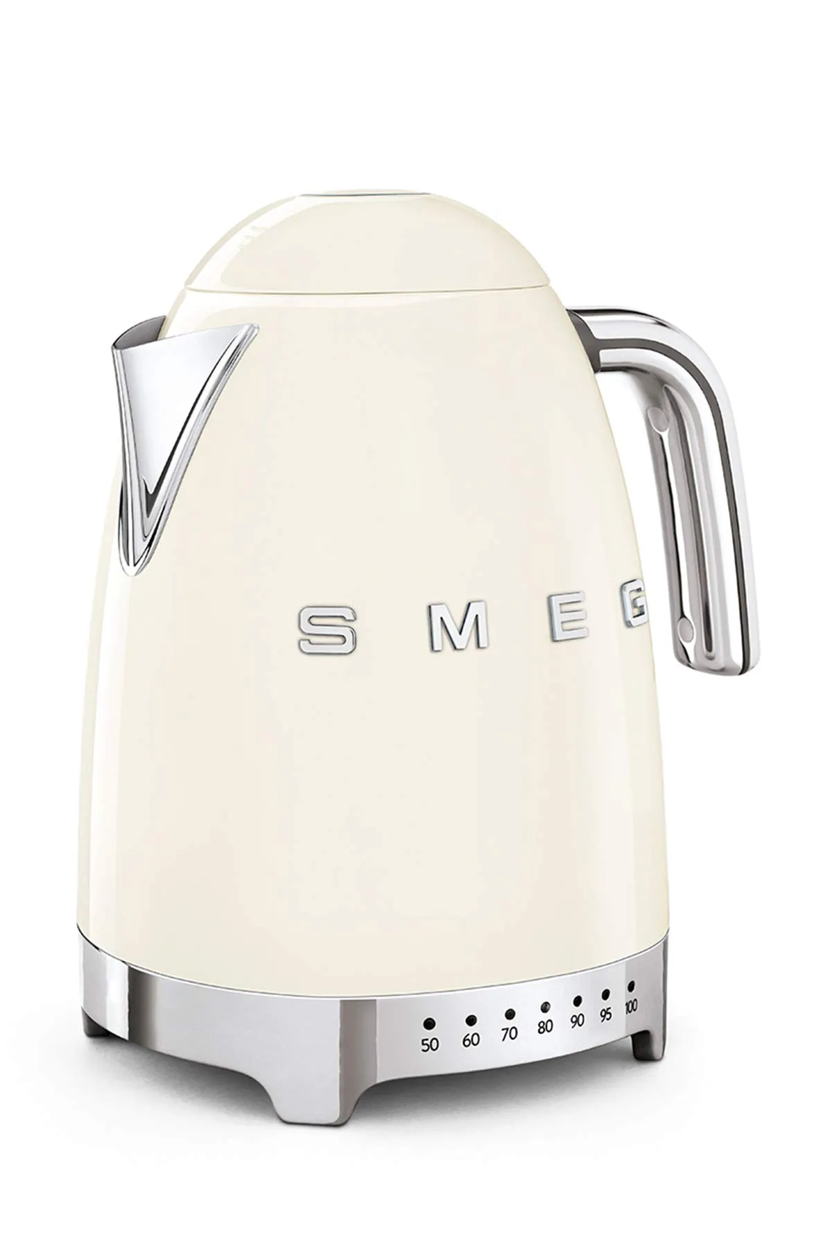 Smeg, Bollitore Temperatura Variabile KLF04CREU 1,7L, Più Livelli di Temperatura, Filtro Anticalcare Lavabile, Autospegnimento di Sicurezza, Indicatore Livello Acqua, Avvolgicavo, Potenza 2400W, Panna