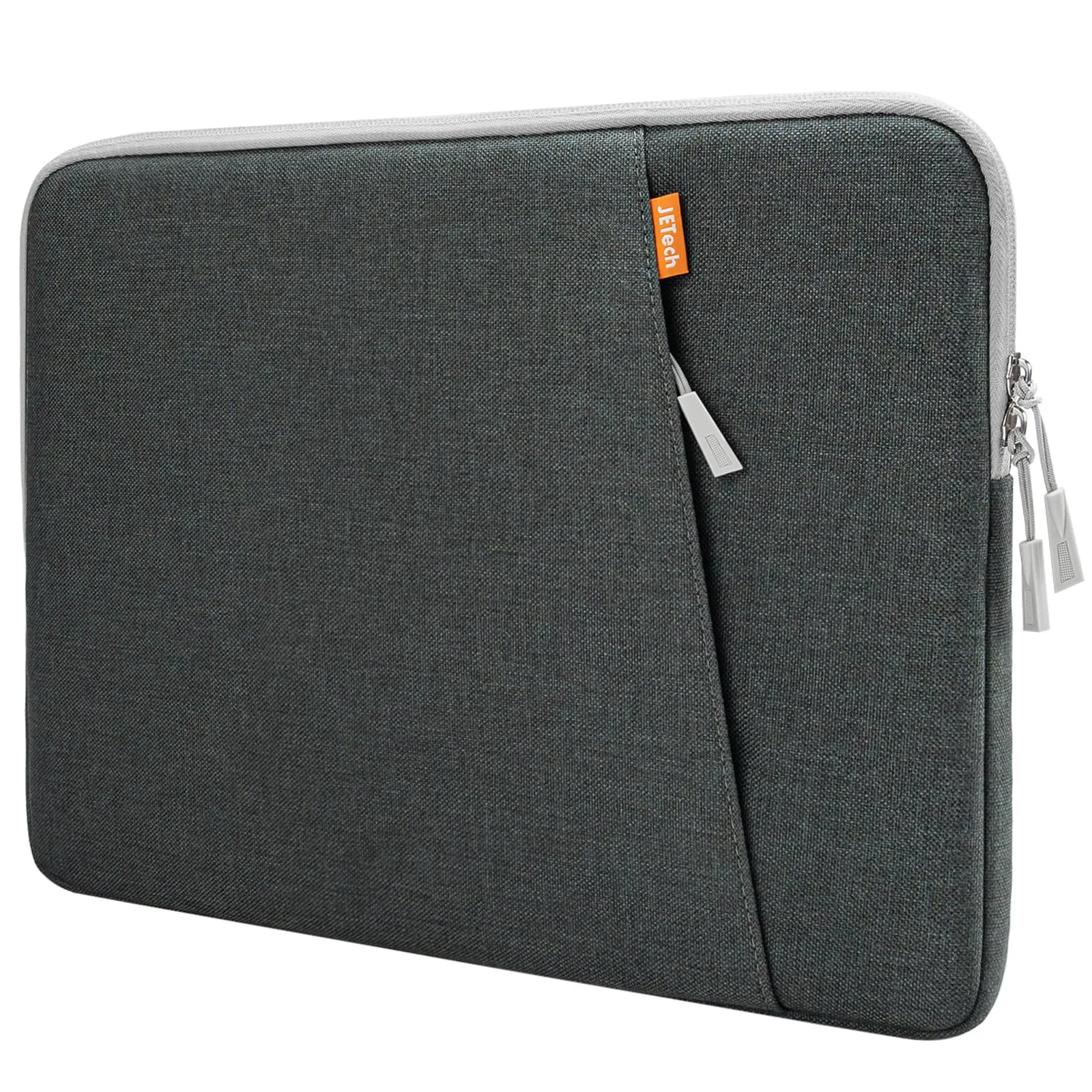 JETech Borsa per PC da 13,3 Pollici MacBook Air/Pro, 14 Pollici MacBook Pro M4 / M3 / M2 / M1 2021-2024, 13-13,6 Pollici Laptop Notebook, Impermeabile Sleeve Caso con Tasche (Grigio Scuro)