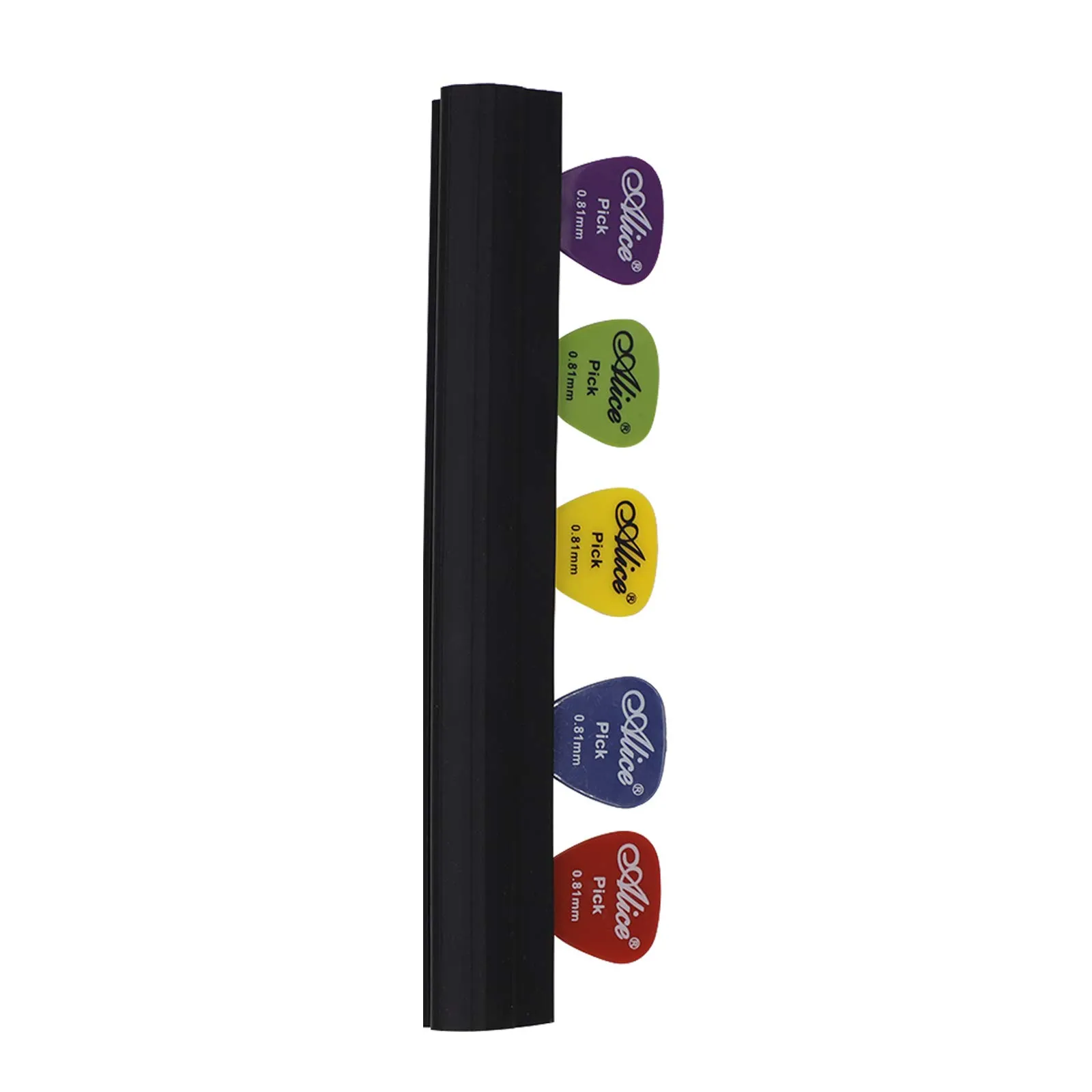 Rayzm Supporto per microfono con supporto per plettri per chitarra con 5 plettri, Supporto per plettri in gomma da 18 cm per microfono per chitarra acustica/elettrica/basso