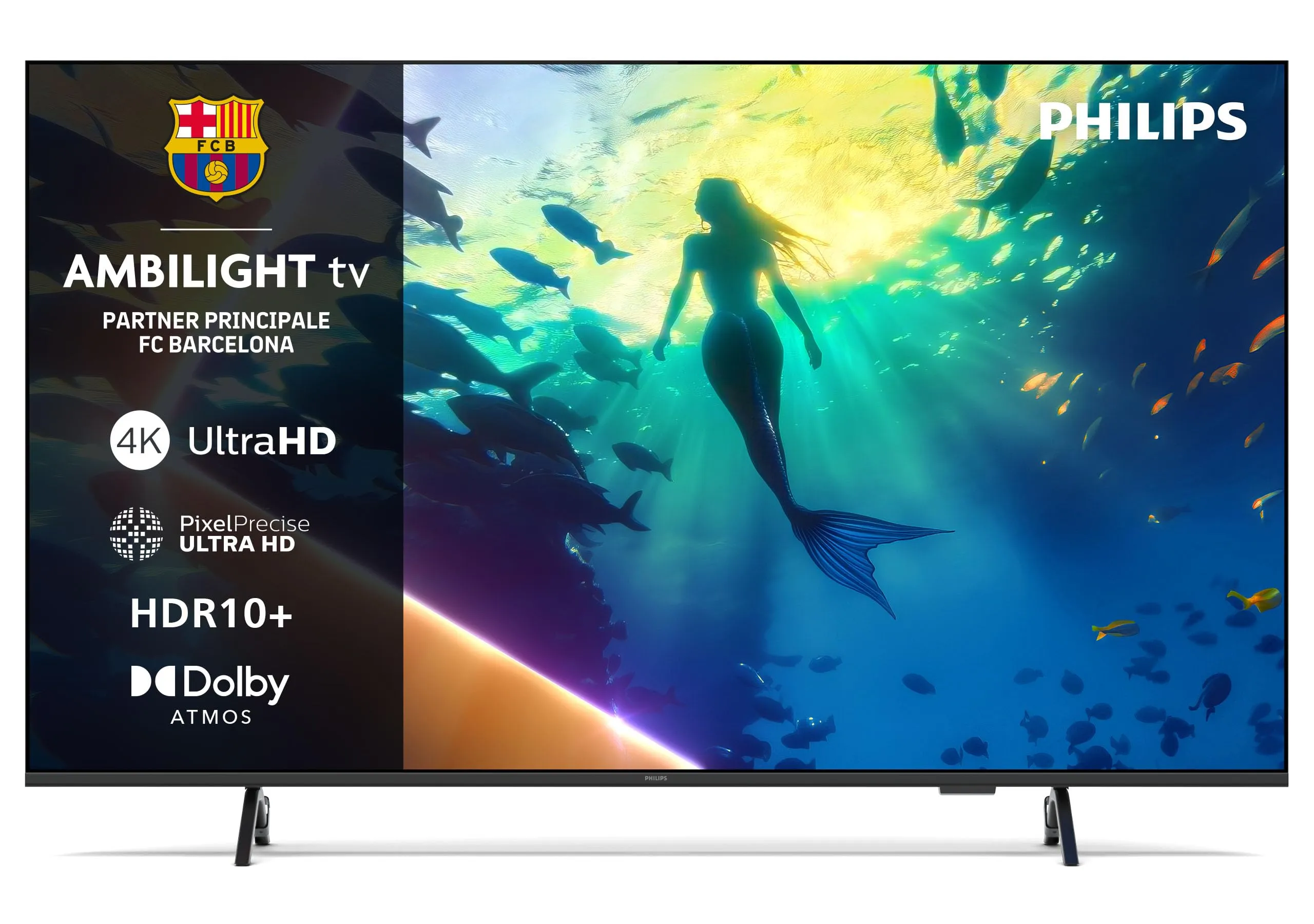 Philips Ambilight 55PUS8010 4K LED Smart TV - Display 55’’ con piattaforma Titan OS, Pixel Precise Ultra HD e Dolby Atmos Sound - Funziona con Alexa e Google Voice Assistant