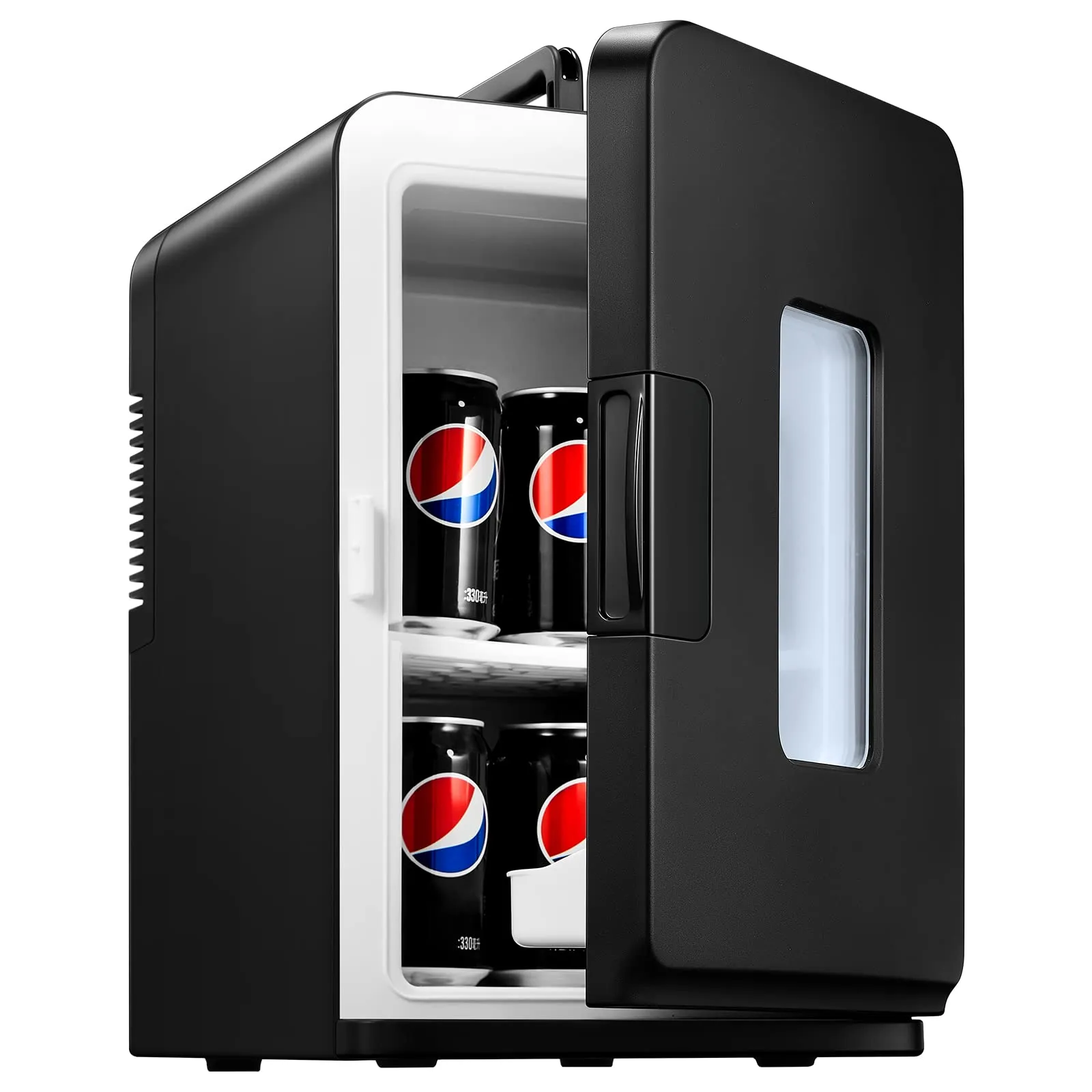 NORTHCLAN Mini Frigo 15 Litri / 21 Lattine, Frigorifero Portatile con Funzione di Raffreddamento e Riscaldamento, AC/DC, Modalità Eco & Max per Auto, Viaggio, Uffici e Camere da Letto