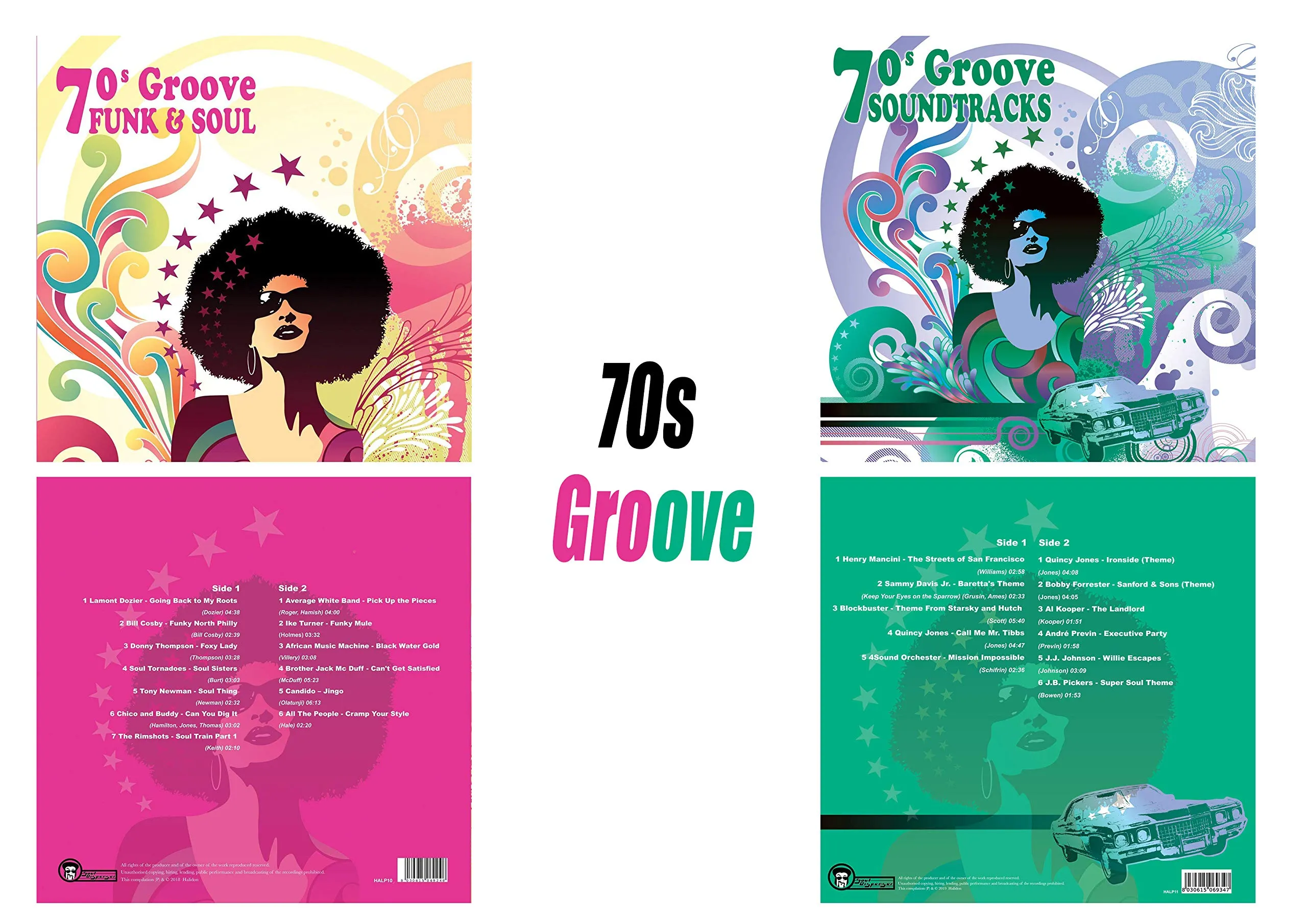 2 Vinili colorati 70s Groove: Funk & Soul 70 Soundtracks Musica e Colonne Sonore dei Grandi Successi Anni 70