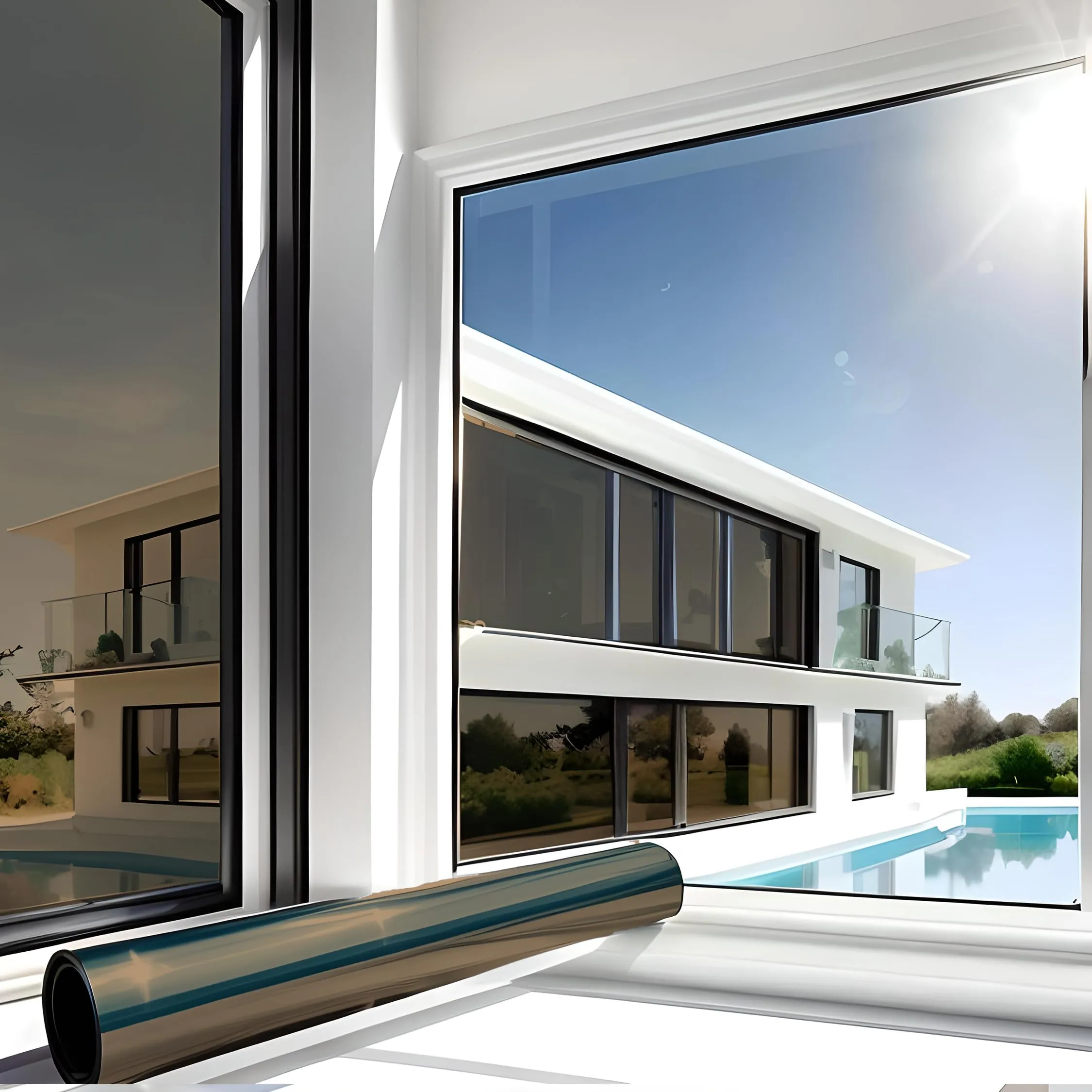 MARAPON® Pellicola per Vetri Finestre a Specchio [90x200 cm] Pellicola Specchio per Finestre - Protegge la tua Privacy e Filtra i Raggi UV o Infrarossi - Pellicola Adesiva Anti-Calore per Lucernari