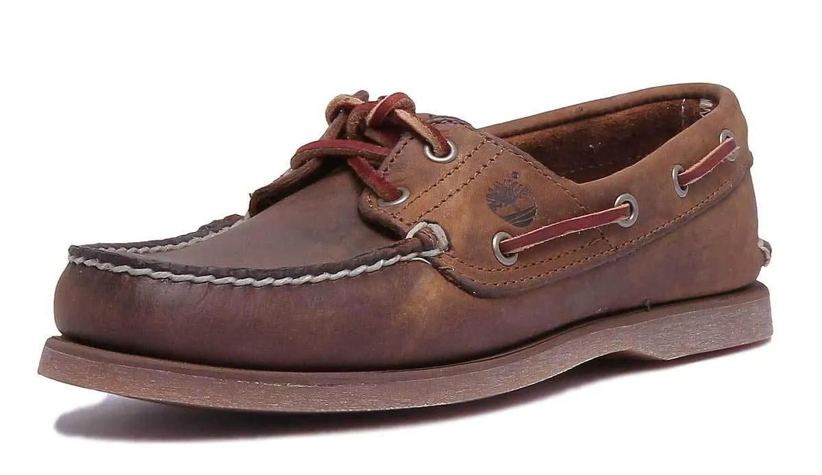 Timberland Classic 2 Eye, Scarpe da Barca Uomo, Marrone ( Gaucho Roughcut Smooth), 41 EU