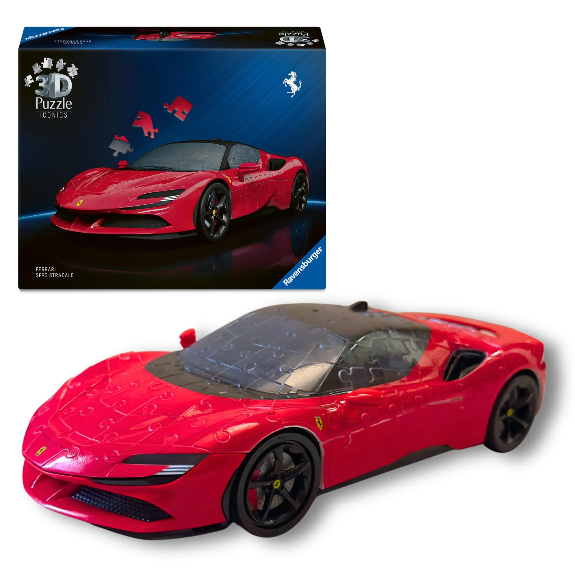 Ravensburger - Puzzle 3d Ferrari | Puzzle 3d Per Adulti E Bambini A Partire Dagli 8 Anni | Modellismo Da Costruire Adulti Di 108 Pezzi | Regalo Bambino 8 Anni E Più