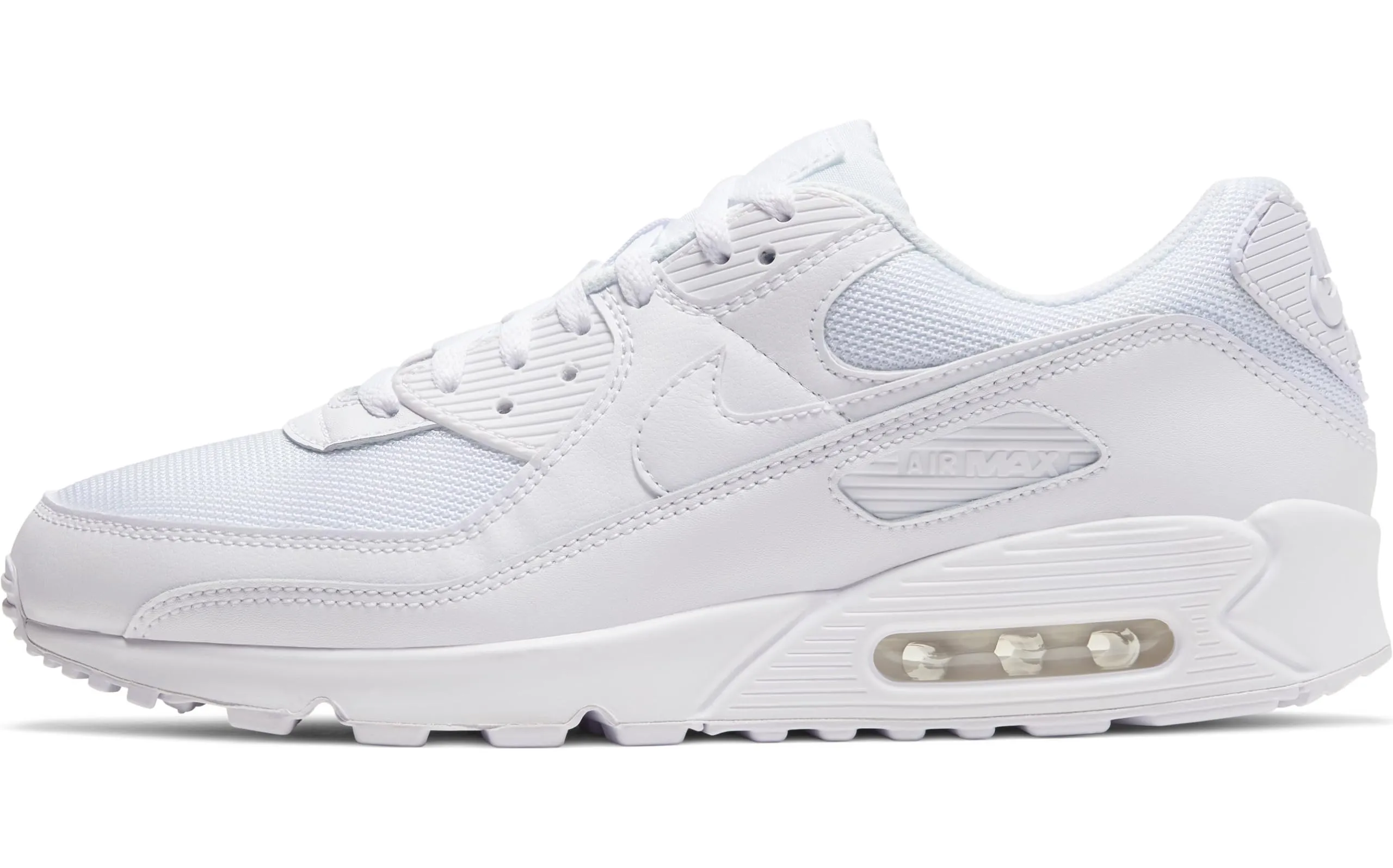 Nike Air Max 90, Scarpe da Corsa Uomo, White/White/White/Wolf Grey