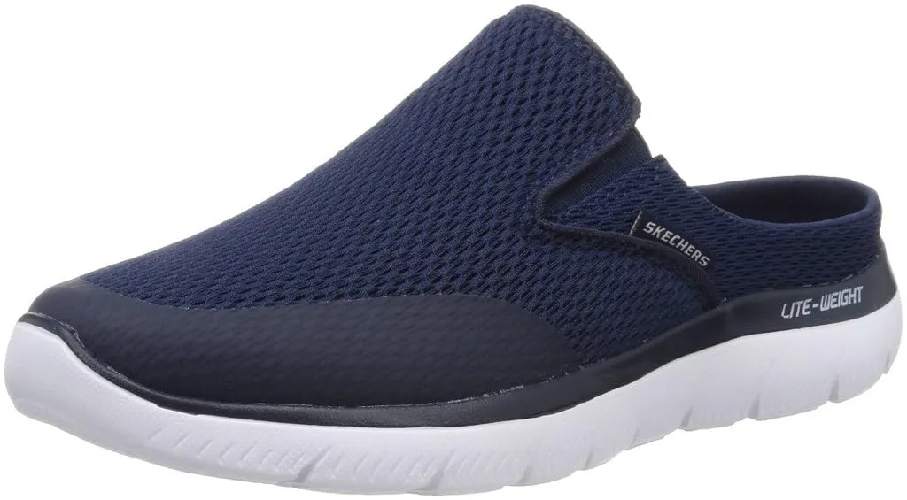 Skechers Vindicatore Vertici, Scarpe da ginnastica Uomo, Bordo In Tessuto Blu Navy, 43 EU