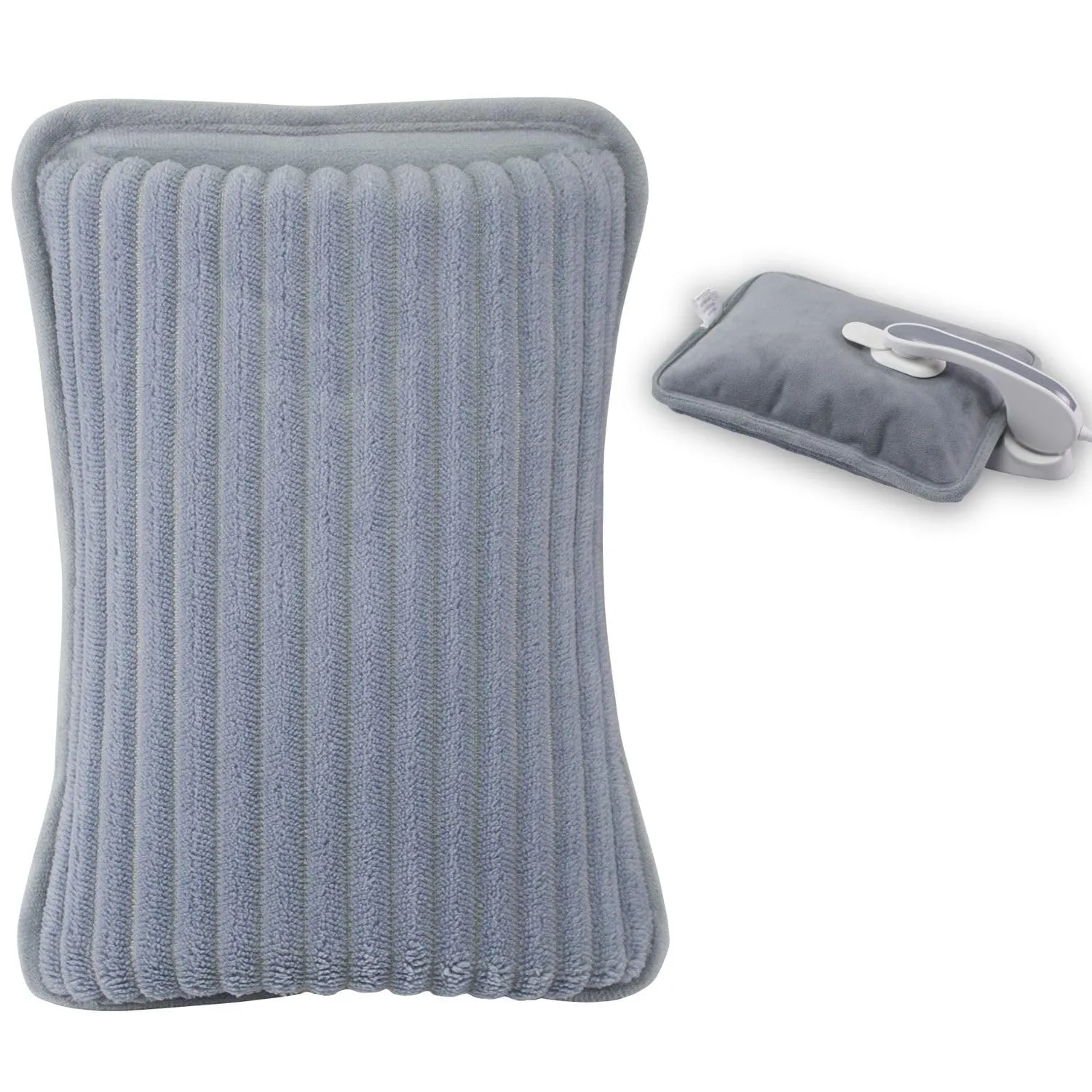 BEPER P203TFO002 Borsa Acqua Calda Elettrica con Rivestimento Morbido, Senza Filo, con Tasche per Mani – Riscaldamento in 15 Minuti, Mantiene Calore 2 Ore, Anti-Surriscaldamento