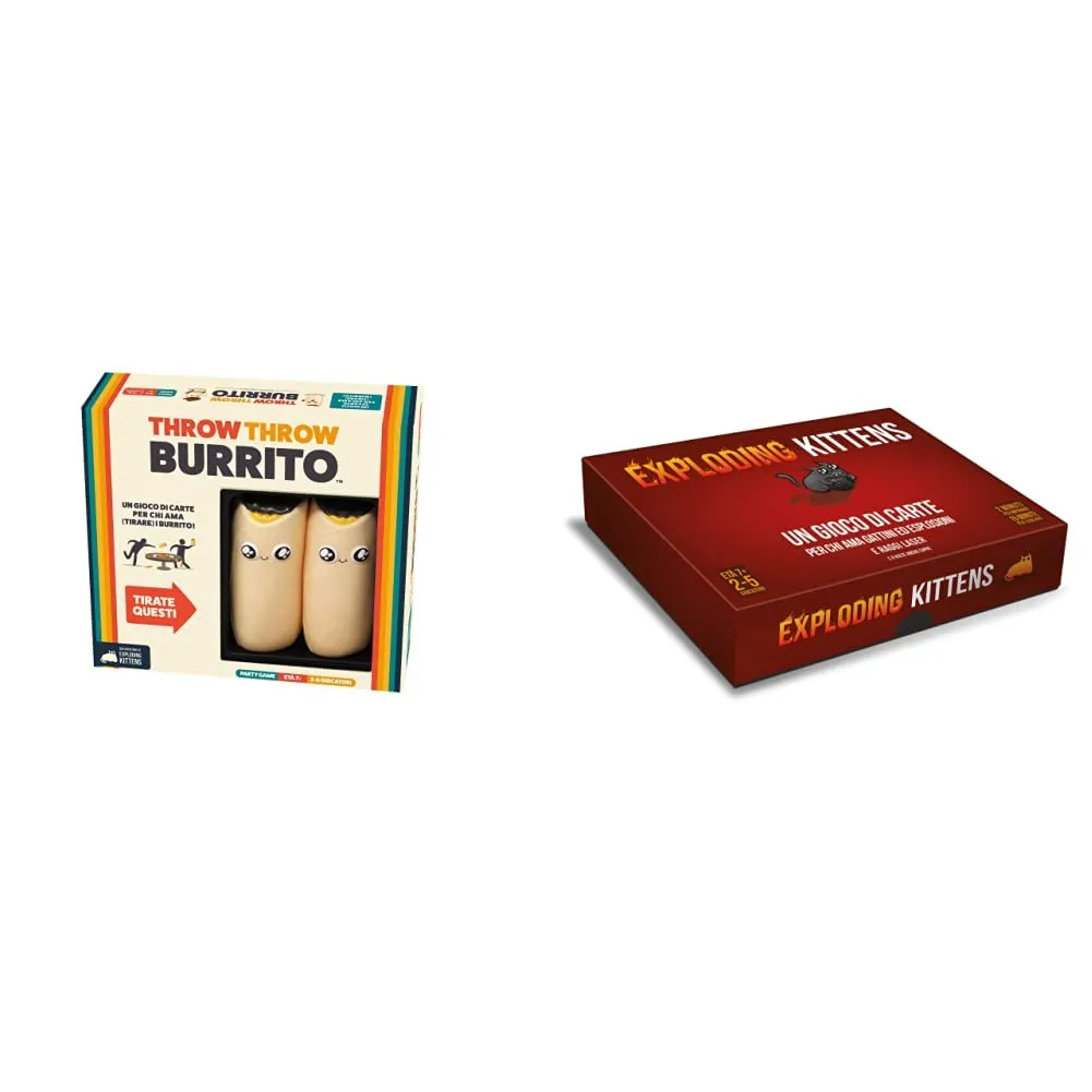 Asmodee Throw Throw Burrito - Gioco Da Tavolo Edizione In Italiano (8535 Italia) & - Exploding Kittens, Gioco Di Carte, Edizione In Italiano, 8540