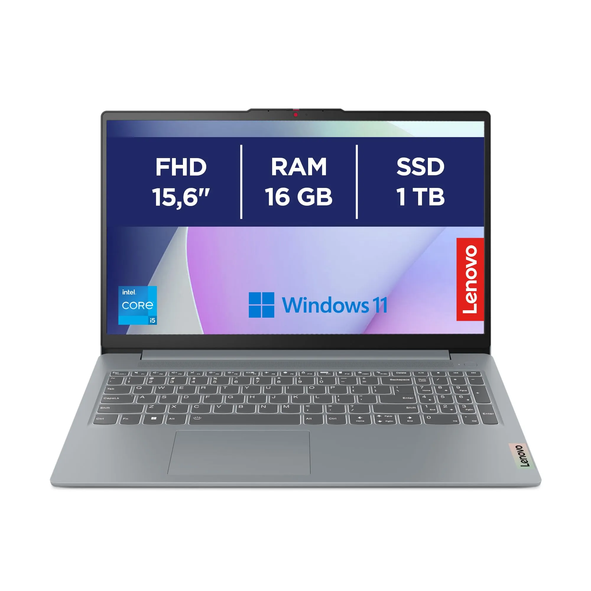 Lenovo IdeaPad Slim 3 Notebook 15,6” FHD (1920x1080), Intel Core i5-13420H, RAM 16GB, 1TB SSD, Grafica Integrata, WiFi 6, Windows 11 Home - Arctic Grey