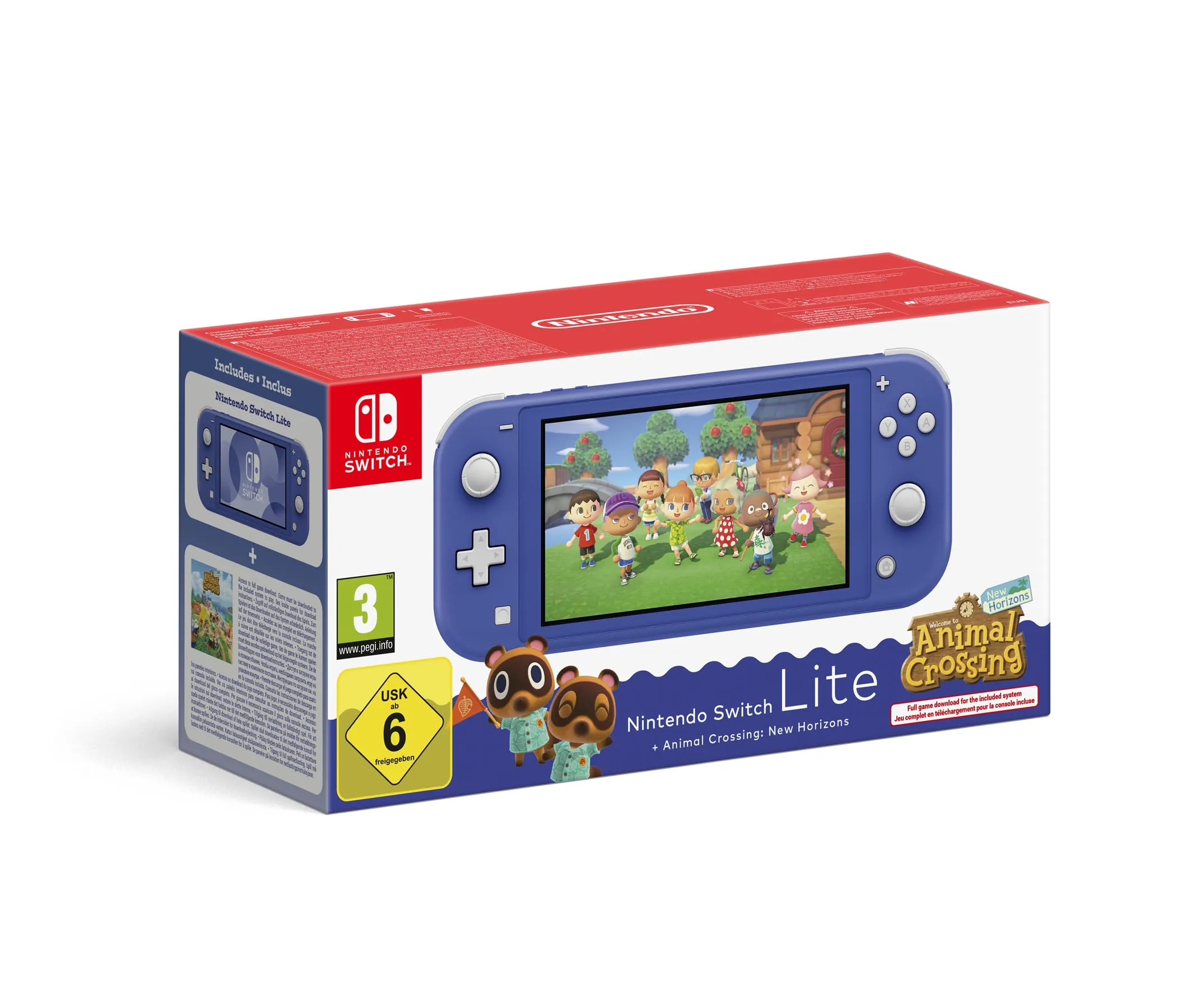 Console Nintendo Switch Lite + Animal Crossing: New Horizons (blu)