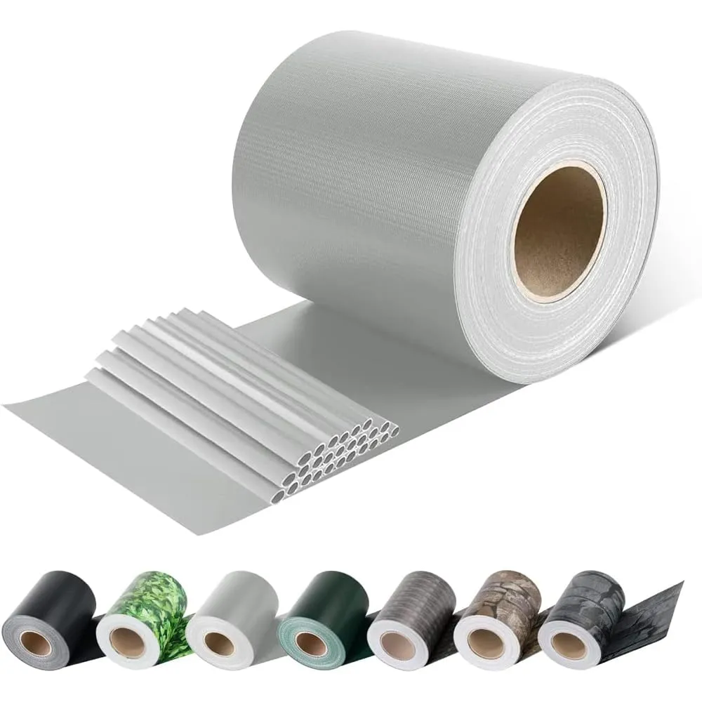 EFFE Fasce PVC frangivista con 20 Clip | Barriera per recinzioni Grigio Chiaro