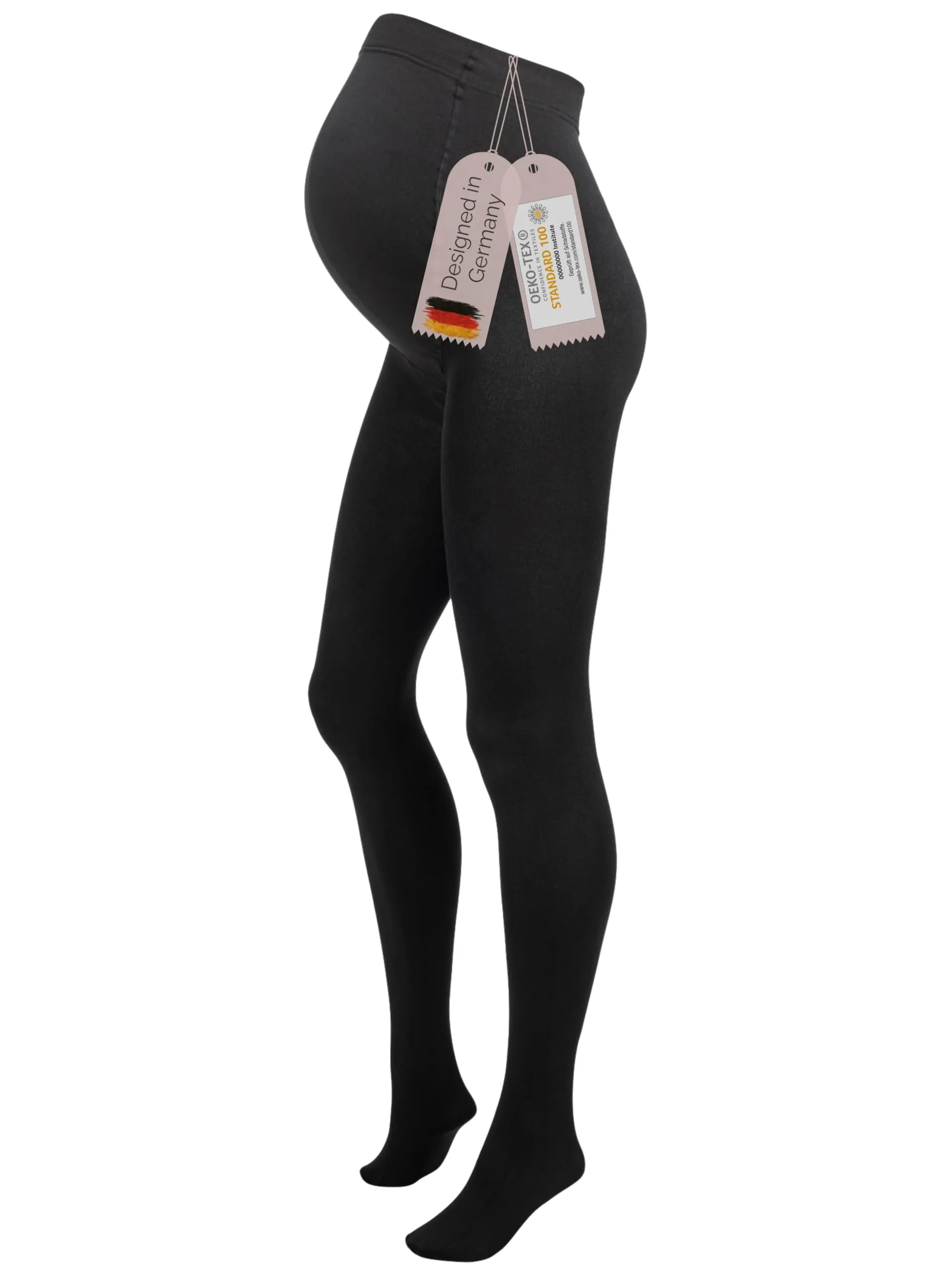 Herzmutter Collant Premaman - Collant termici premaman - Opacha - Calze Maternitá - Calze Premaman - Invernale - 1700 (L/XL)