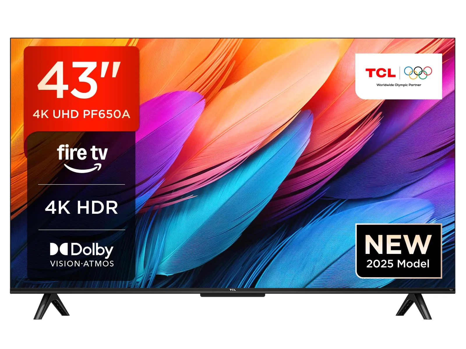 TCL 43PF650 43-inch TV 4K Ultra HD, HDR TV, Smart LED e Fire TV (Dolby Vision, Dolby Atmos, DTS, HDR 10, Alexa built-in, Airplay2, Miracast)