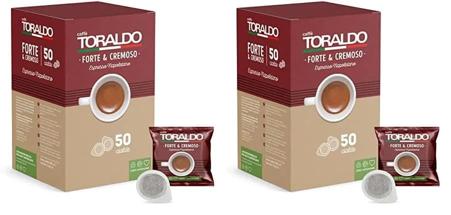Caffè Toraldo - MISCELA FORTE & CREMOSO - Box 50 CIALDE ESE44 da 7.2g (Confezione da 2)