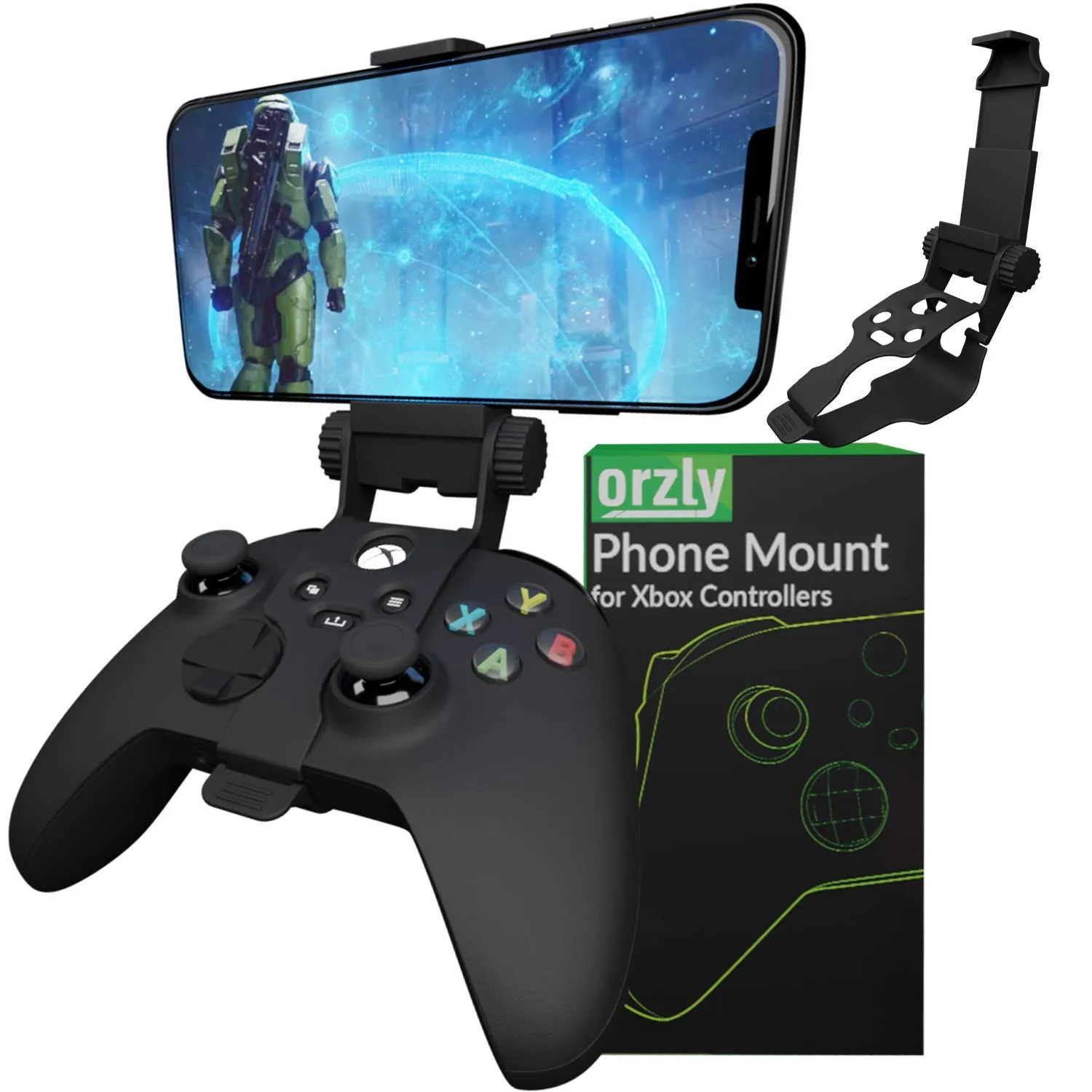 Clip da gioco mobile per controller Xbox Series X, supporto telefono, morsetto regolabile compatibile con Xbox Series X|S, Xbox One, Xbox One S, Xbox One X-Carbon Black