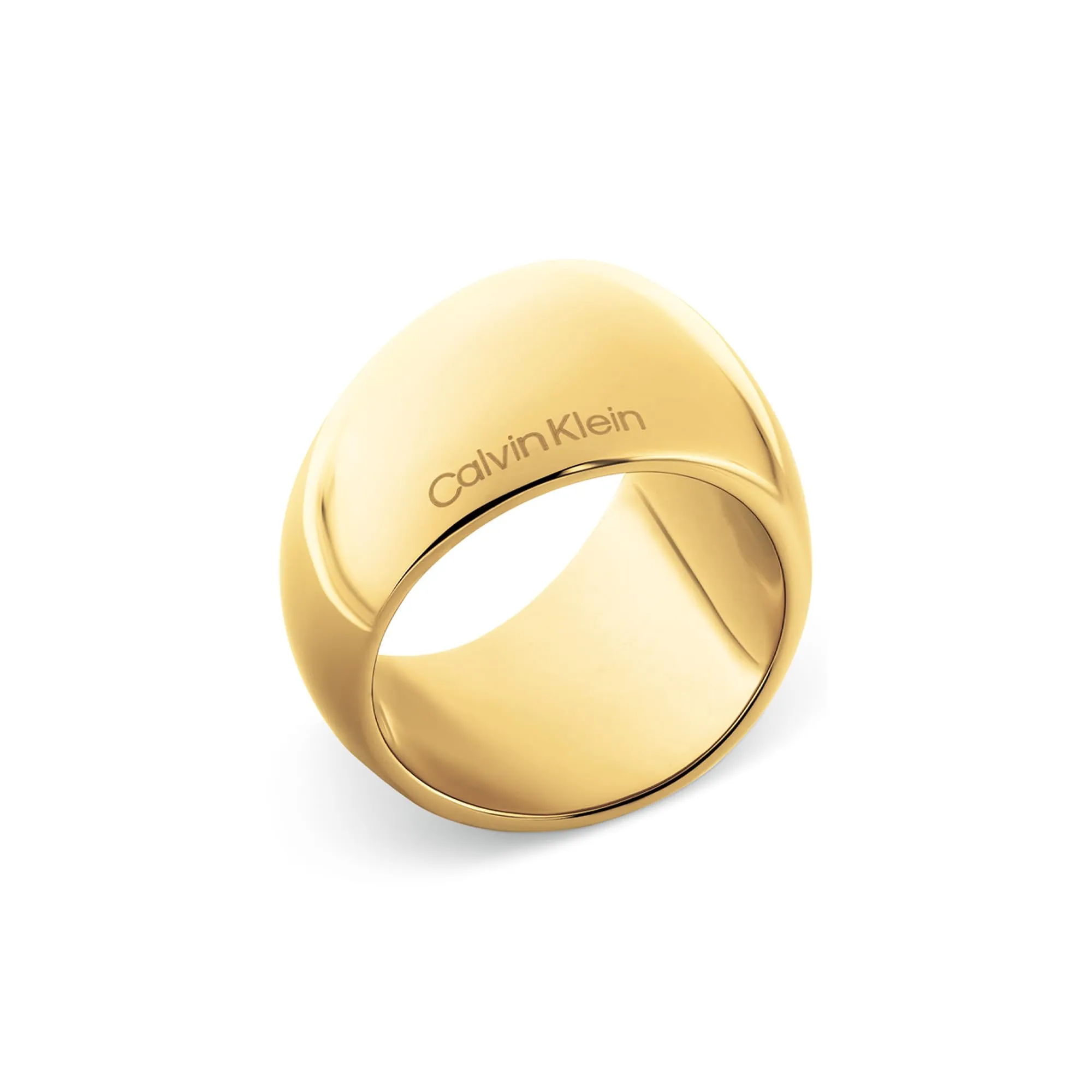 Calvin Klein Anello da Donna Collezione MODERN PURITY in Acciaio Inossidabile con placcatura ionica Oro Giallo - 35000834C