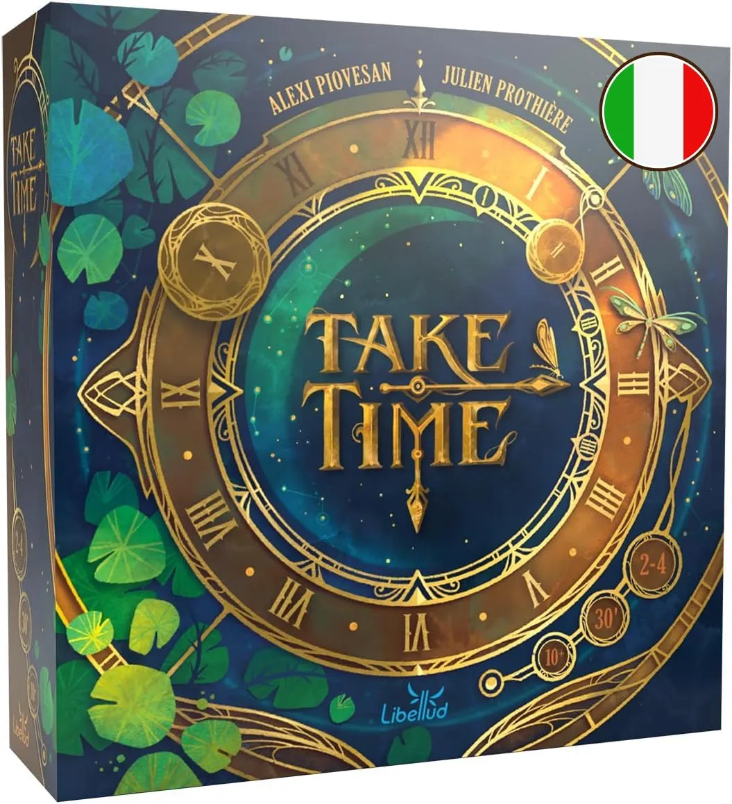 Asmodee Take Time, gioco cooperativo di deduzione per 2-4 giocatori dai 10 anni in su, gioco strategico e dinamico, partite di circa 25 minuti, versione italiana