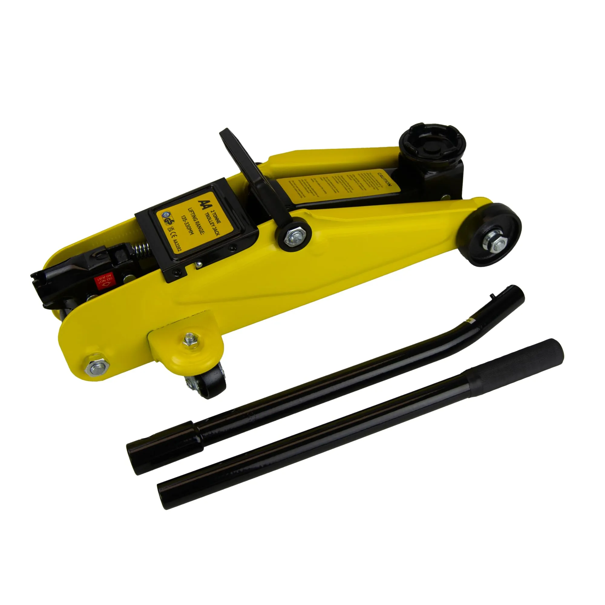 AA 2 TONNE TROLLEY JACK AA3282-135mm to 330mm Lifting Range - For Cars/Vehicles - TUV/GS Approved - Includes Case/Instructions