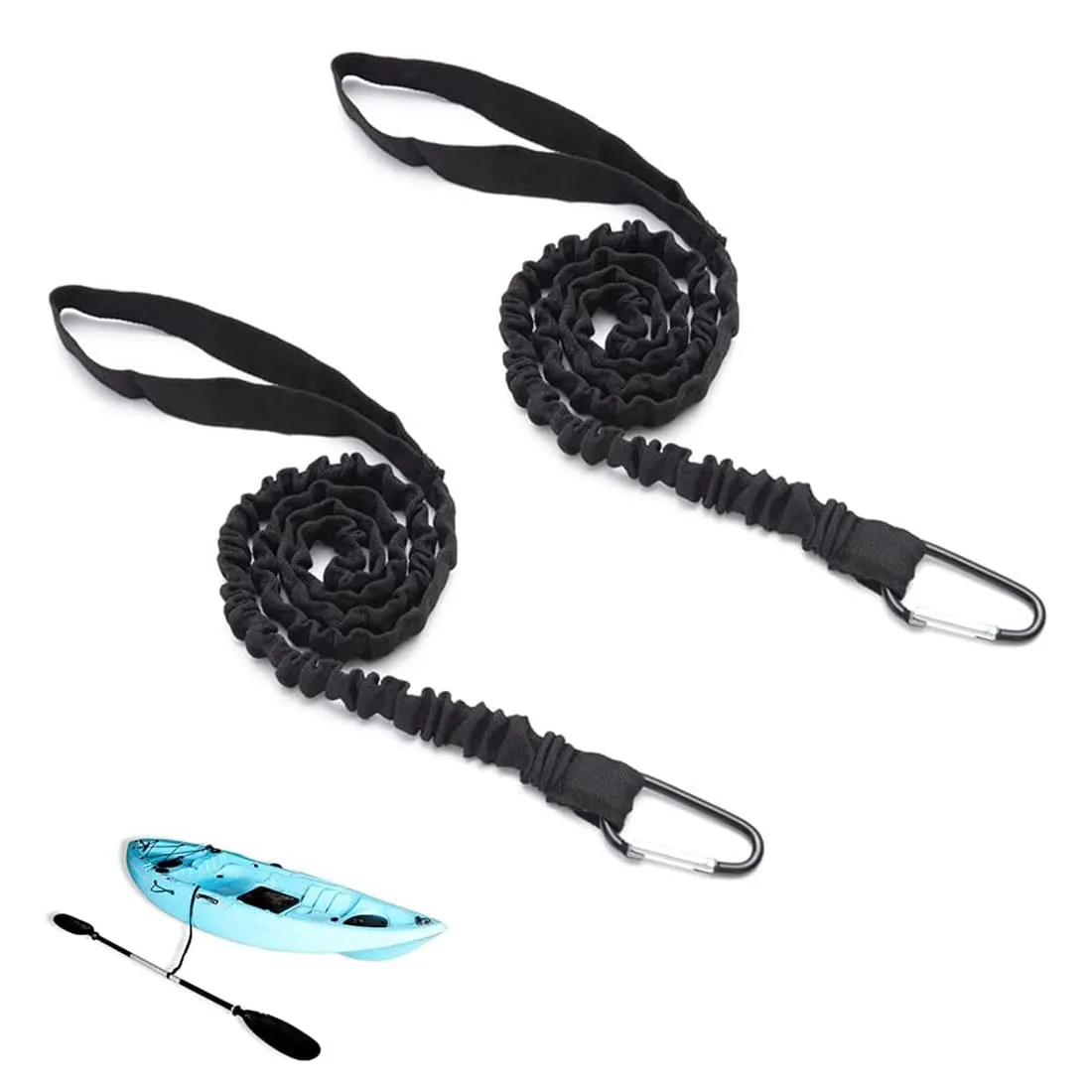 ZMREN 2 Pezzi Kayak Rod Guinzaglio, Kayak Paddle Guinzaglio, Paddle di Sicurezza Barca Canna da Pesca Guinzaglio