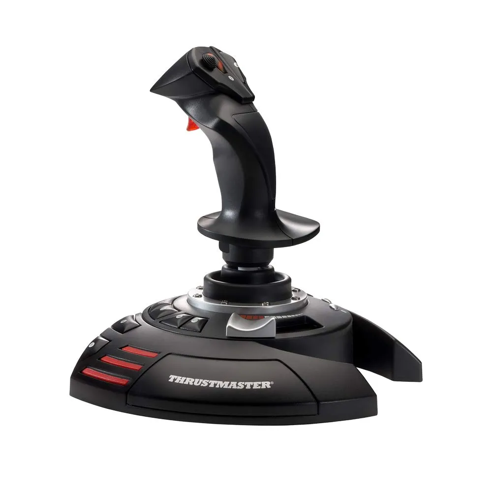 Thrustmaster T.Flight Stick X, Joystick con Controllo Timone, Pulsanti e Assi Riprogrammabili, Impugnatura Rotante, Manetta Integrata, Grilletto per Fuoco, PC